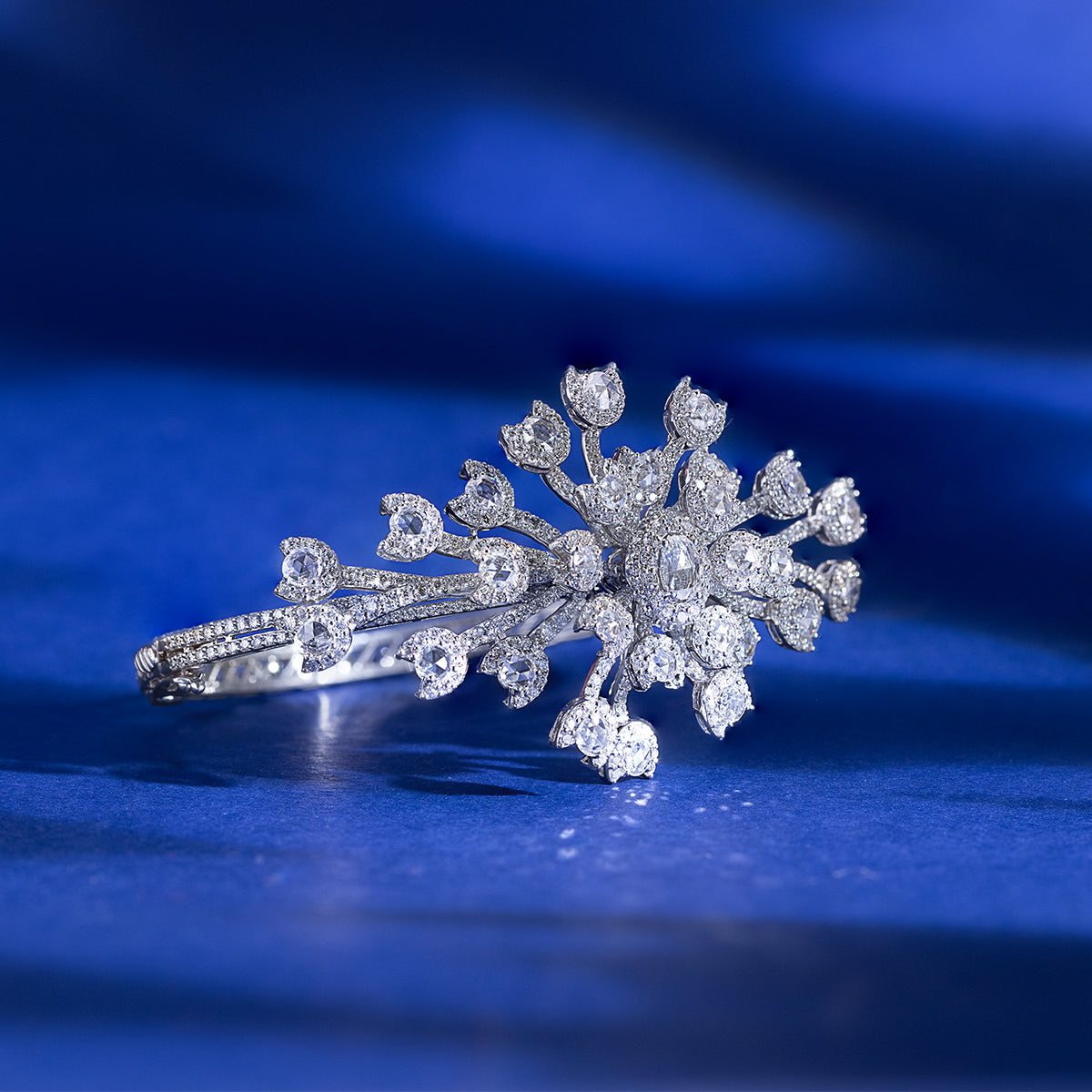 Floral Diamond Cluster Bracelet