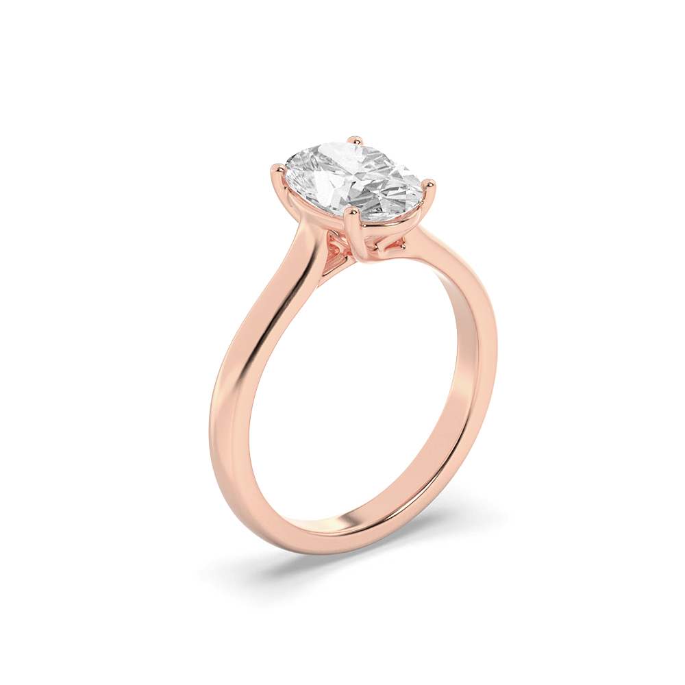 Celestial Oval Solitaire Ring
