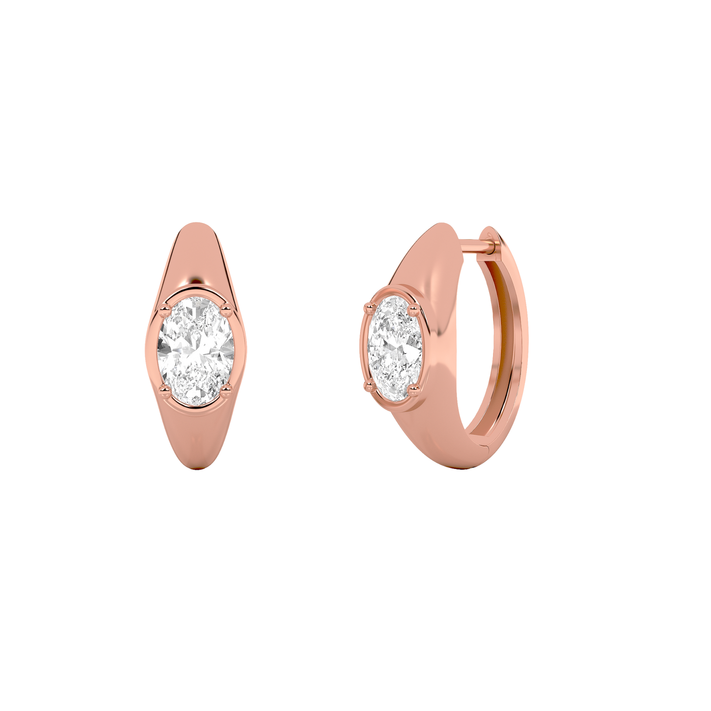Chic Oval Hoop Earrings