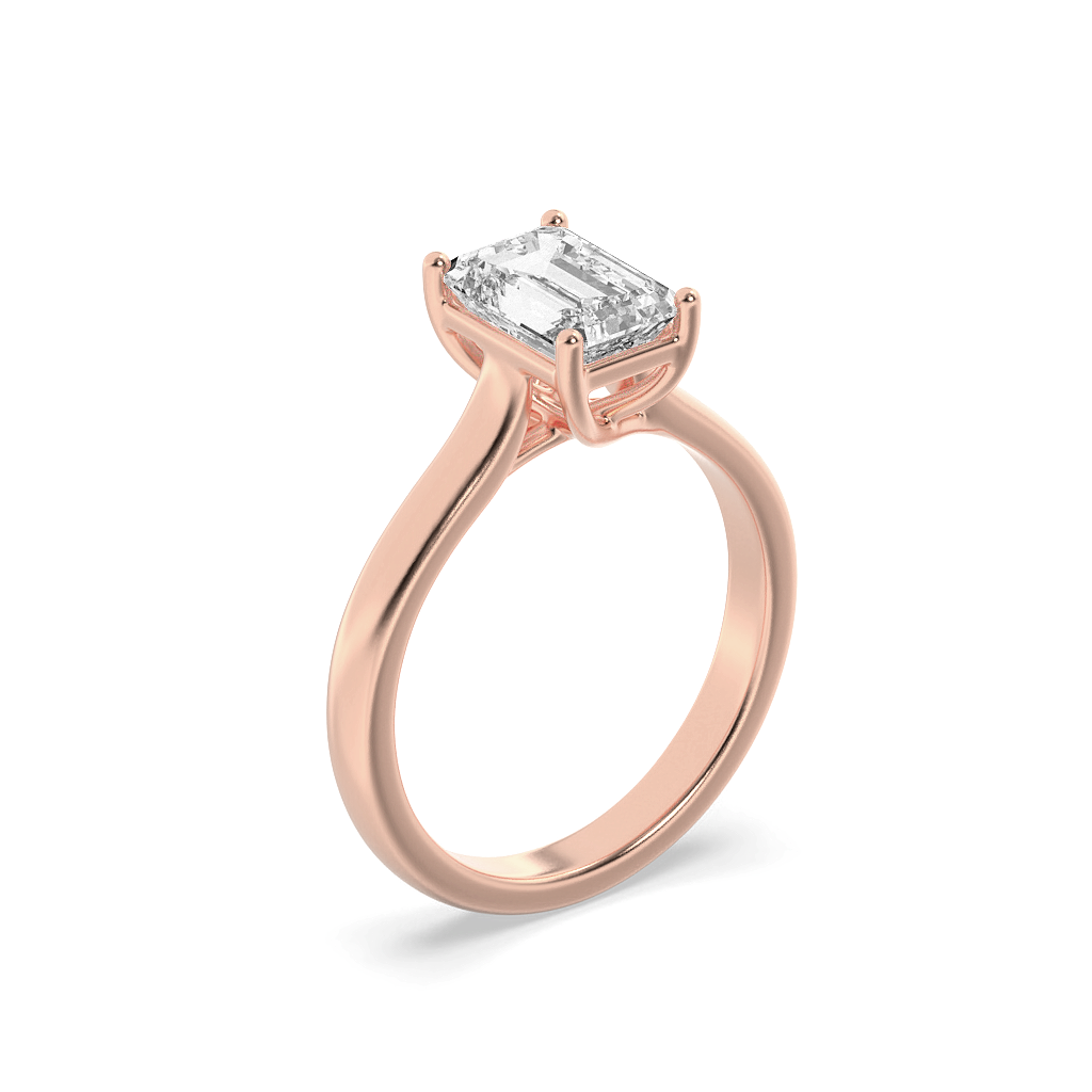 Celestial Emerald Solitaire Ring