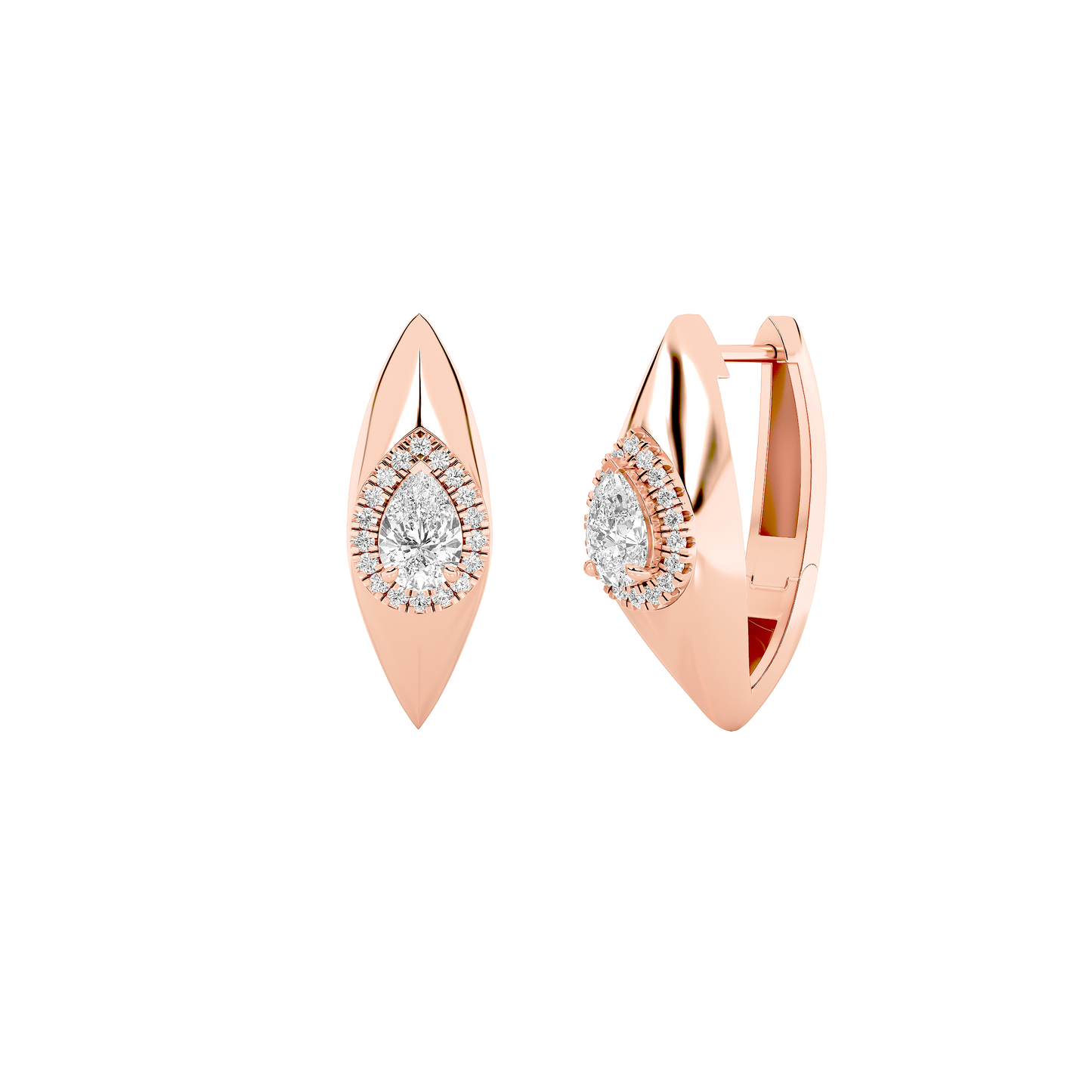 Ember Glow Teardrop Hoops