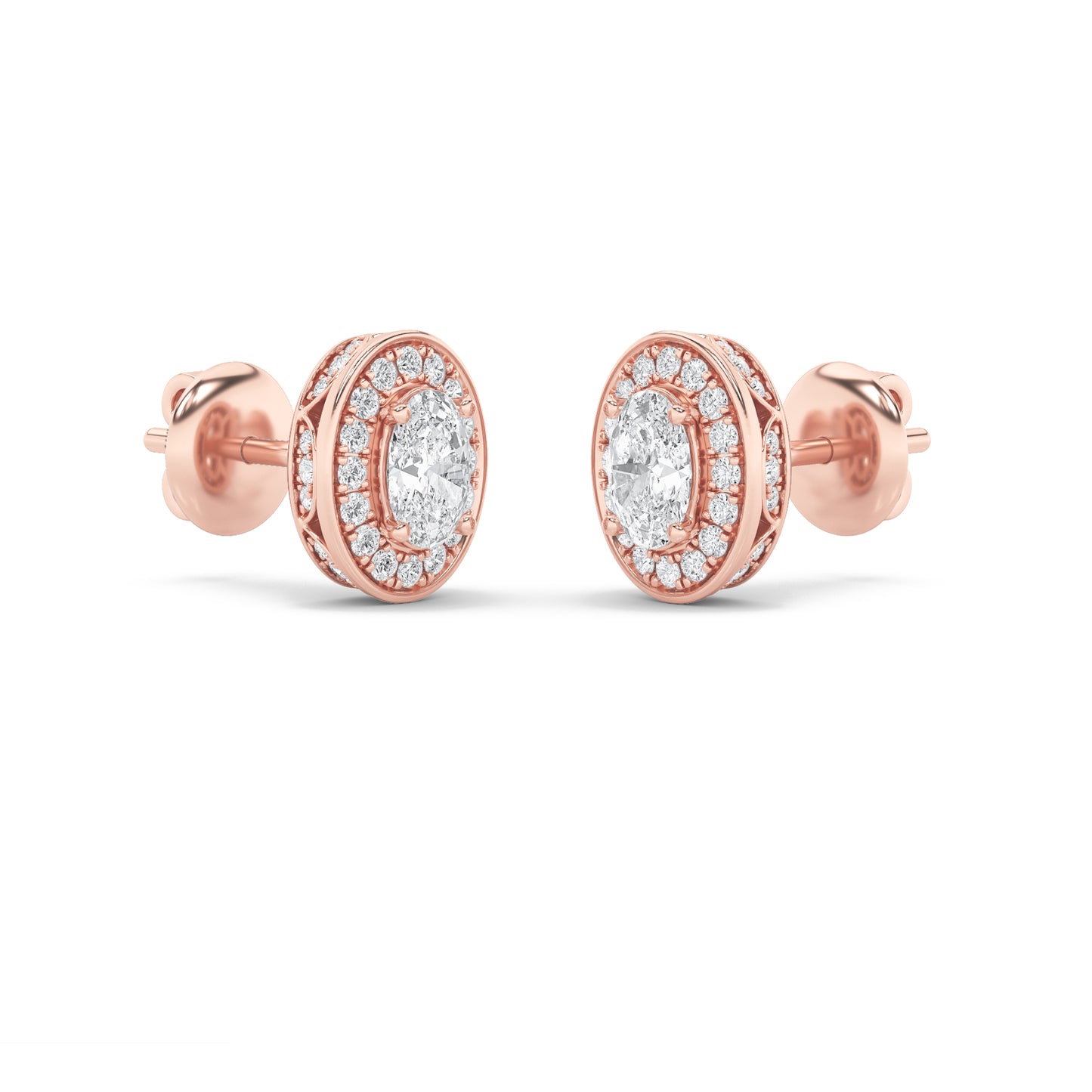 Eternal Oval Halo Studs