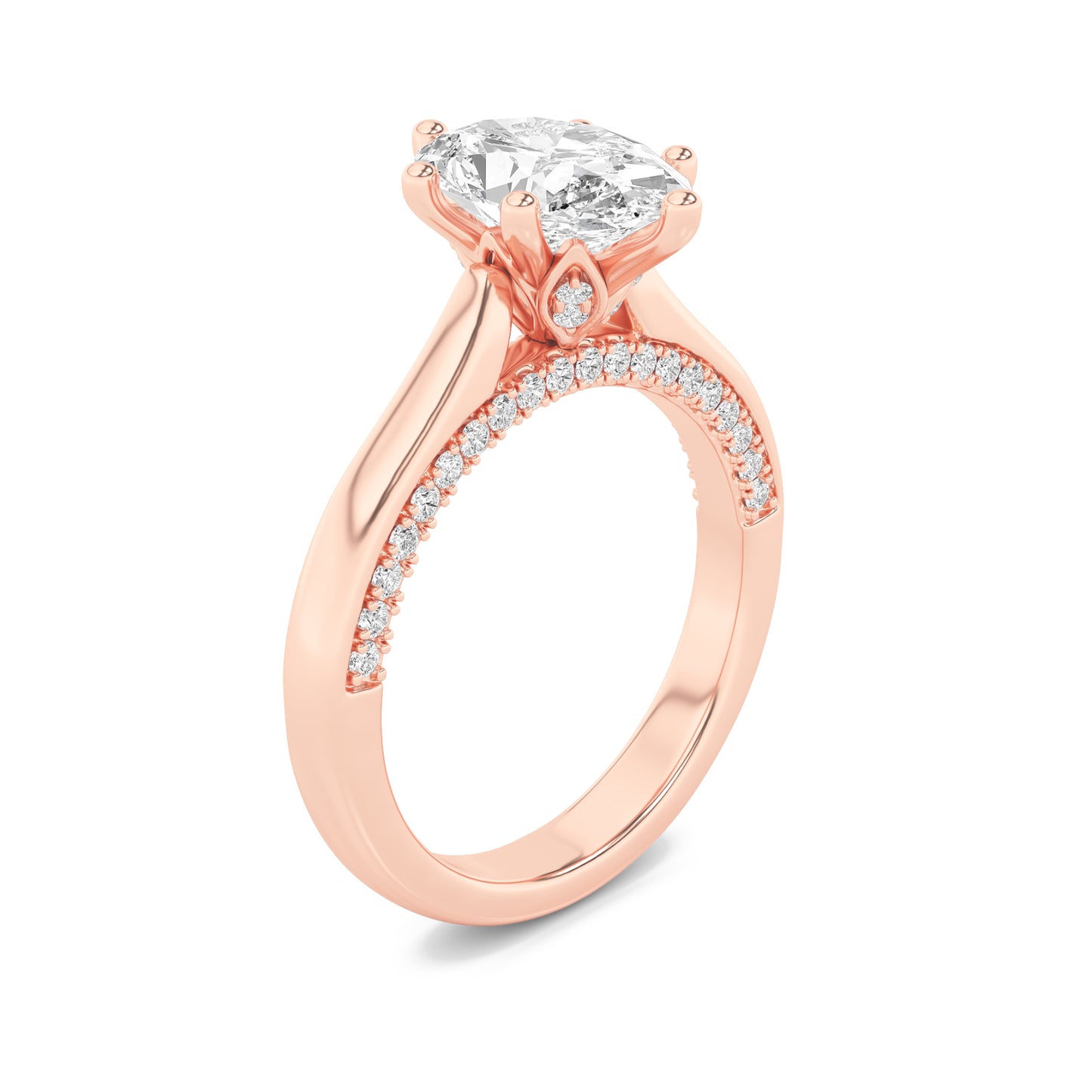 Enchanted Marquise Pavé Solitaire