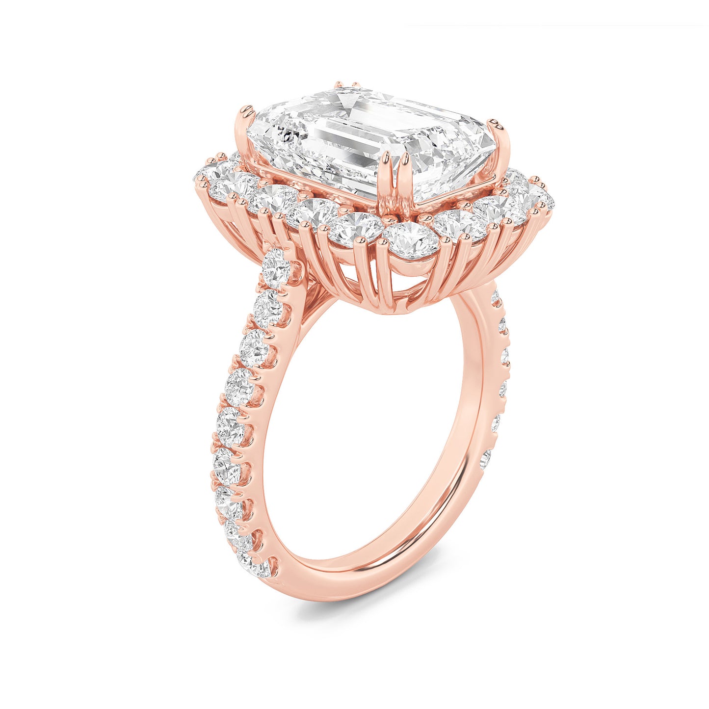 Elevated Cushion Halo Ring