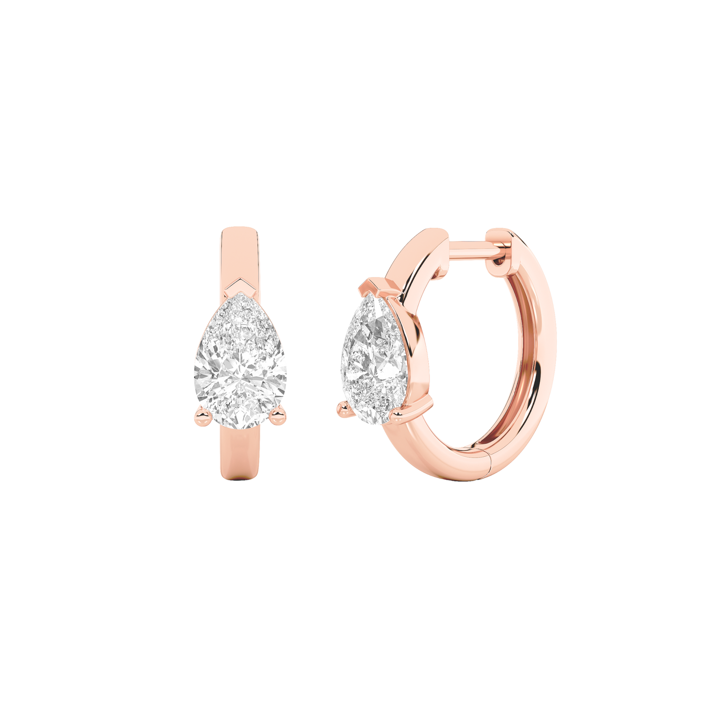 Pear Dawn Curve Hoops