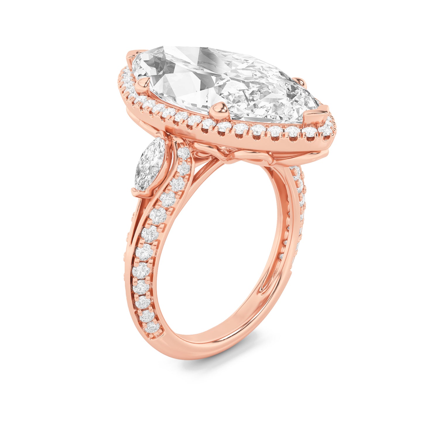 Marquise Halo Sparkle Ring