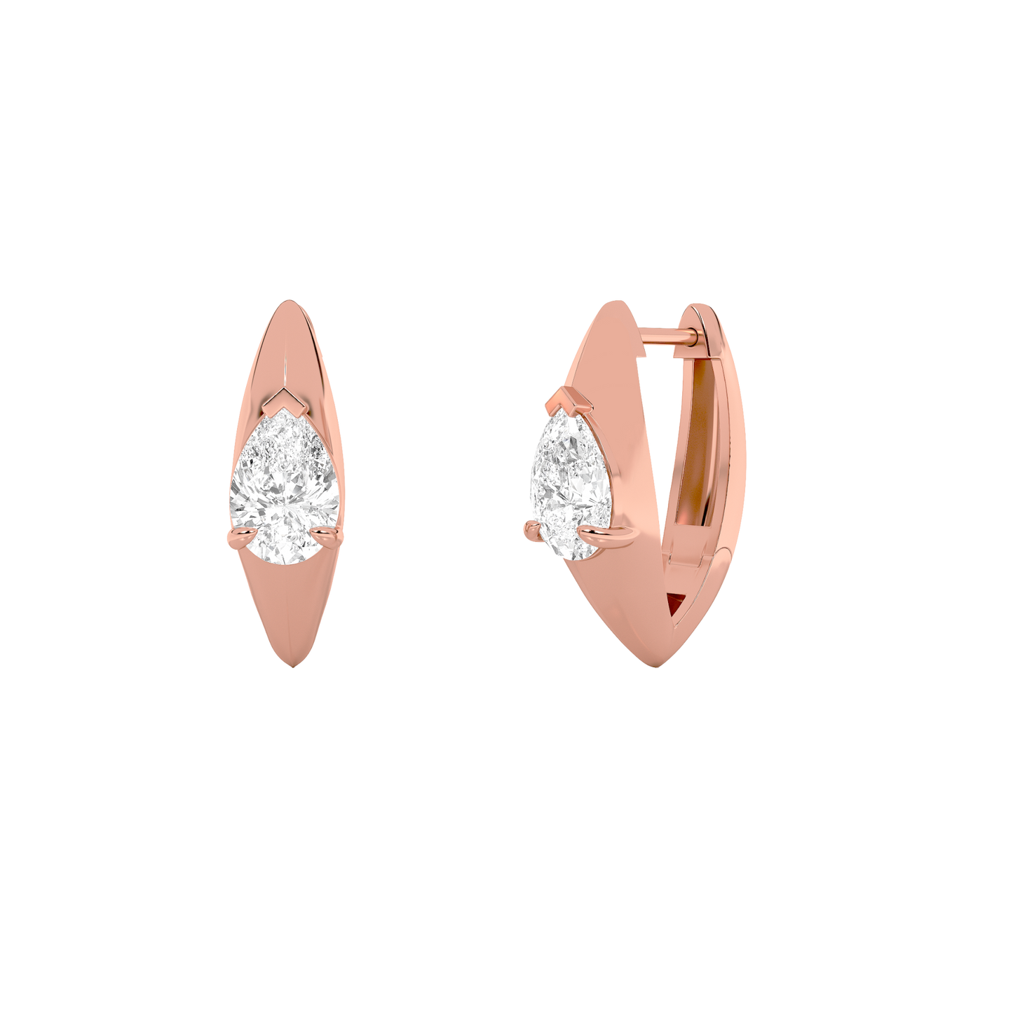 Pear Glow Hoop Earrings