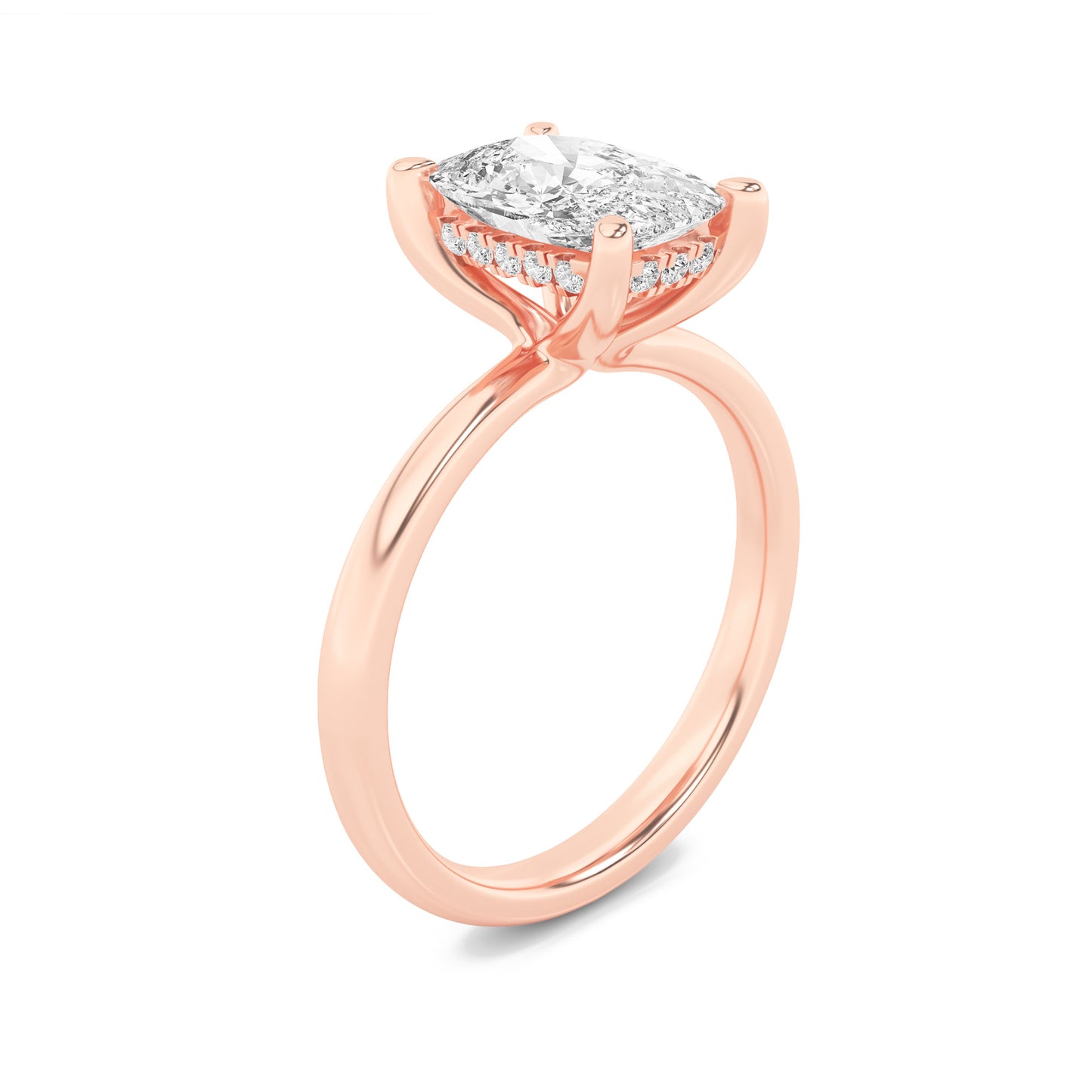 Modern Desire Cushion Solitaire Ring