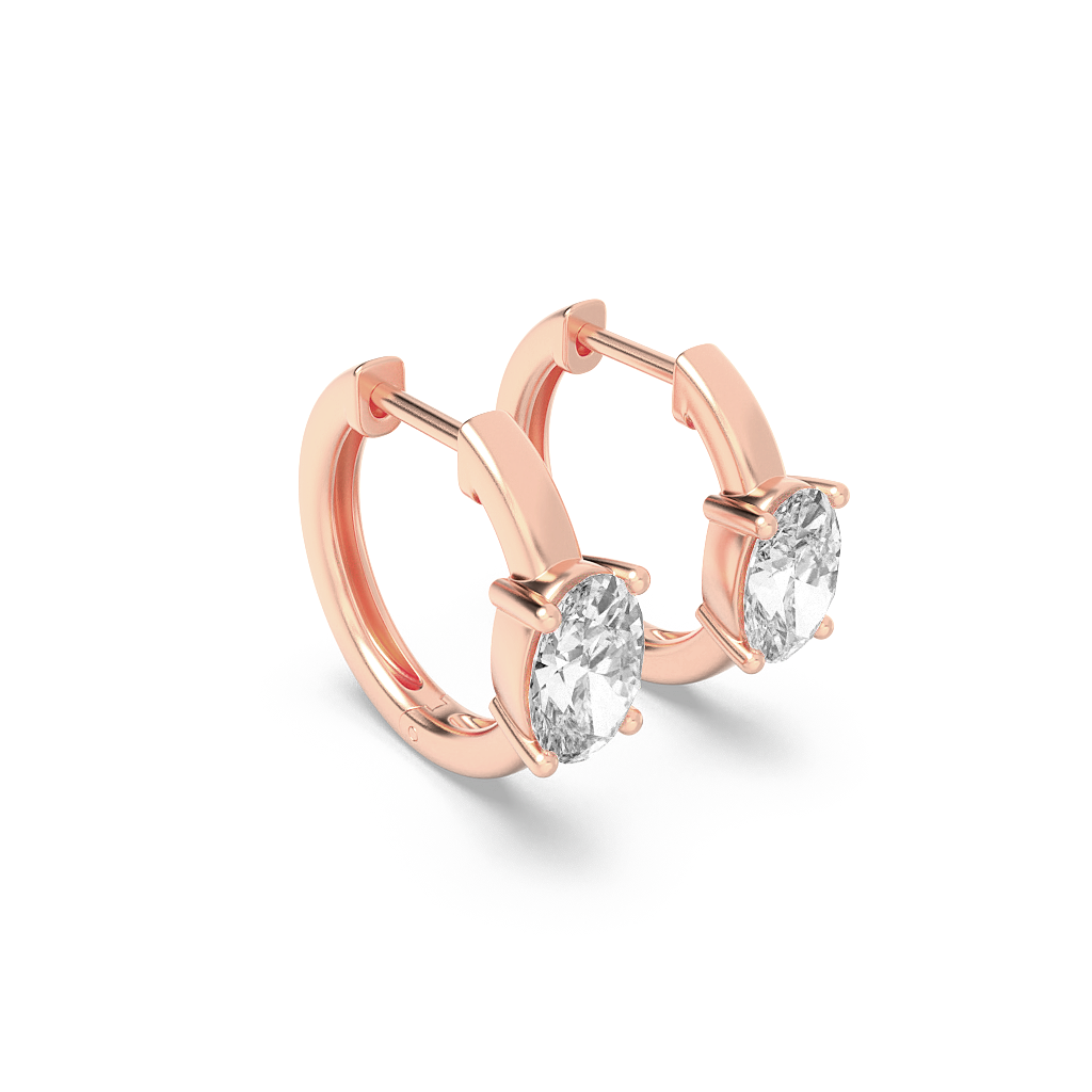 Oval Dawn Curve Hoops