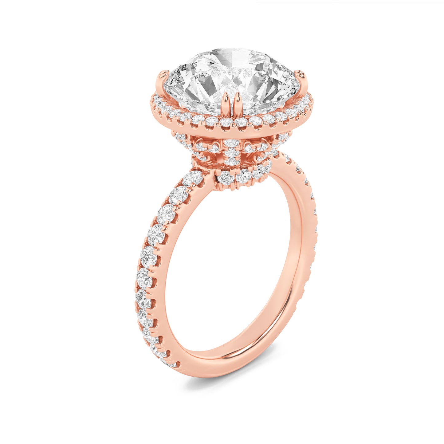 Lustre Round Halo Ring