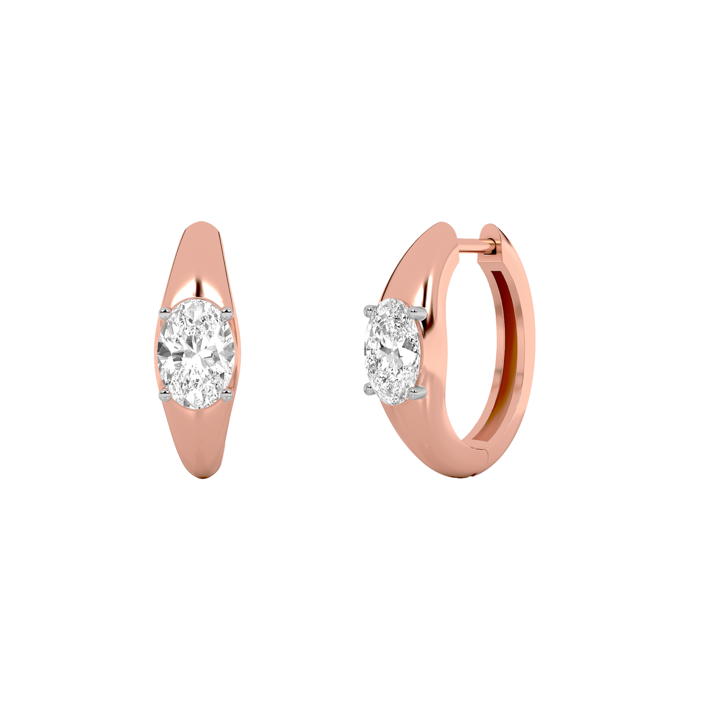 Oval Glow Hoop Earrings