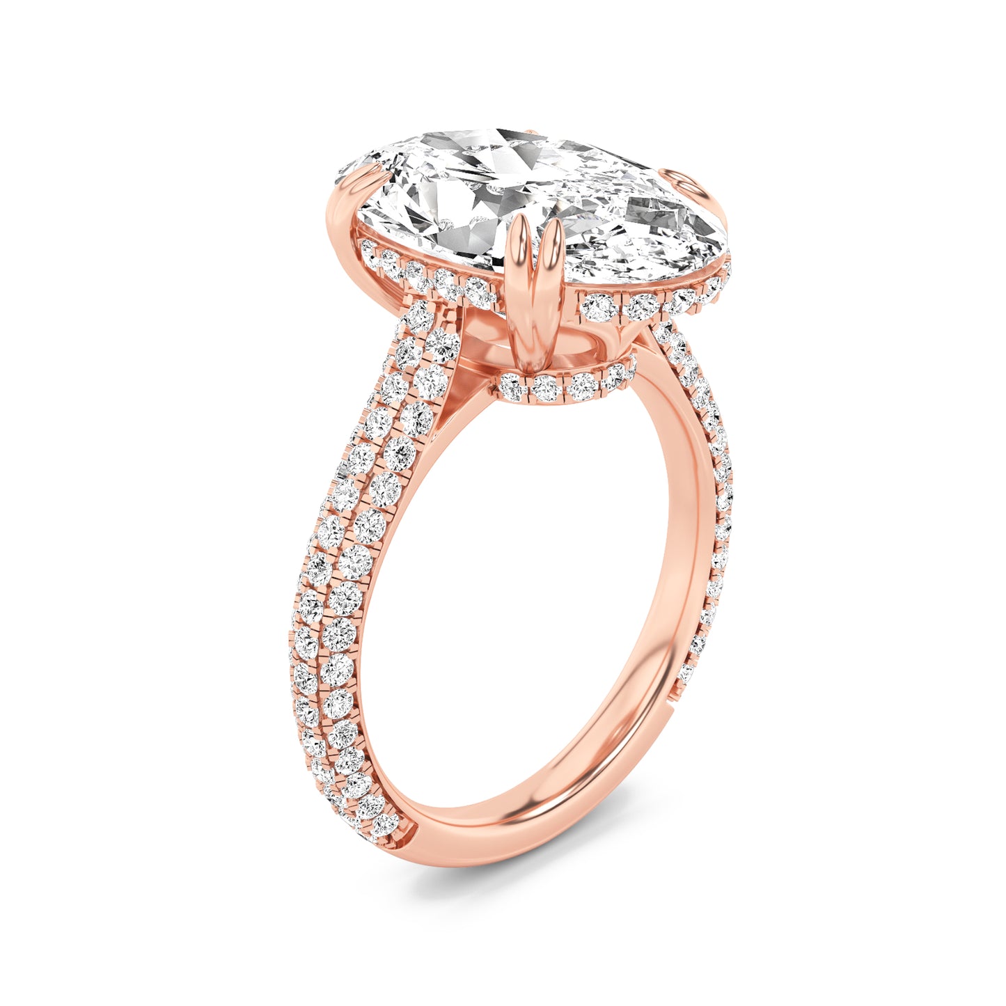 Oval Grandeur Pavé Ring