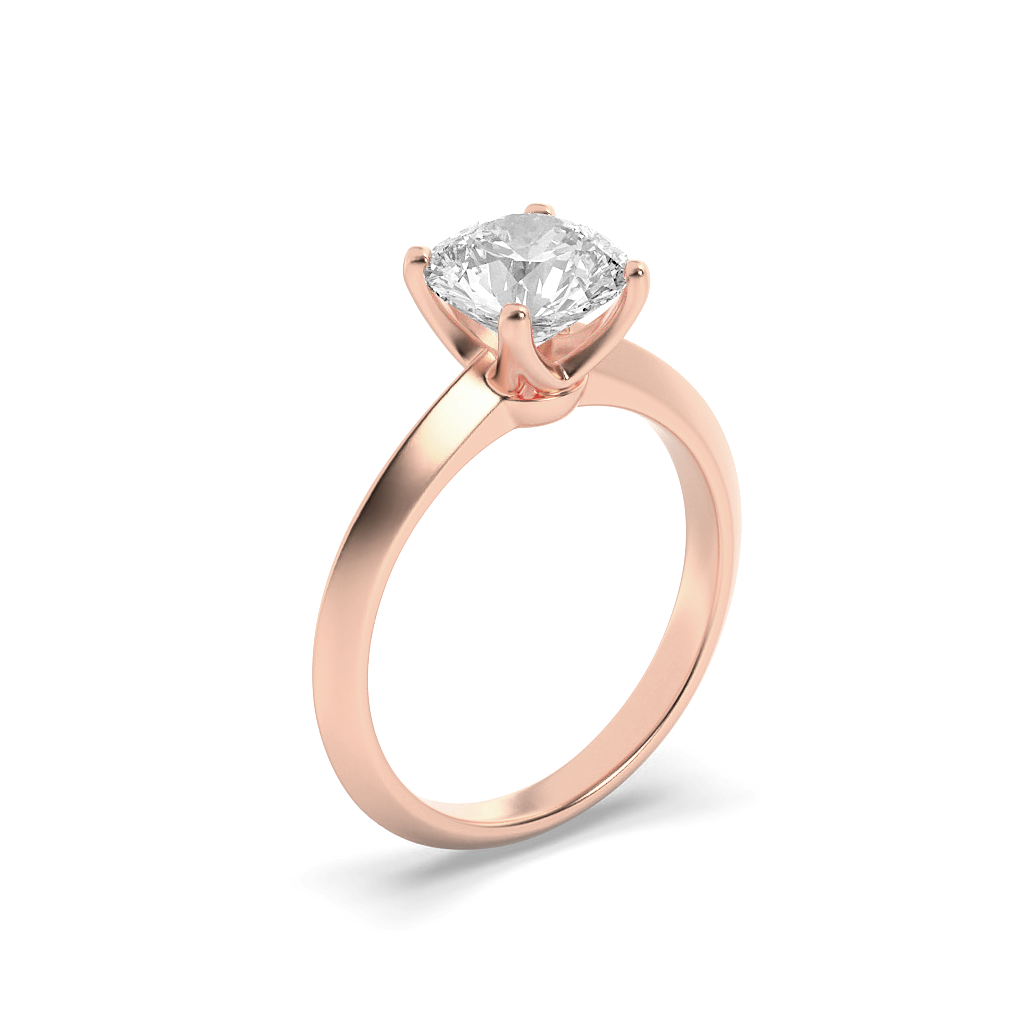 Round Spark Solitaire Ring