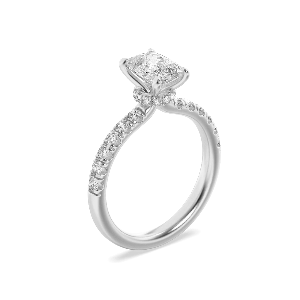 Lightstream Cushion Solitaire Ring