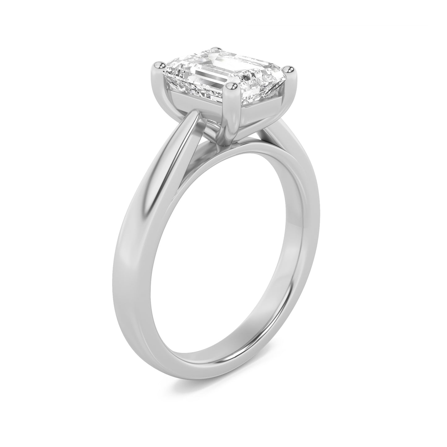 Emerald Spark Solitaire Ring