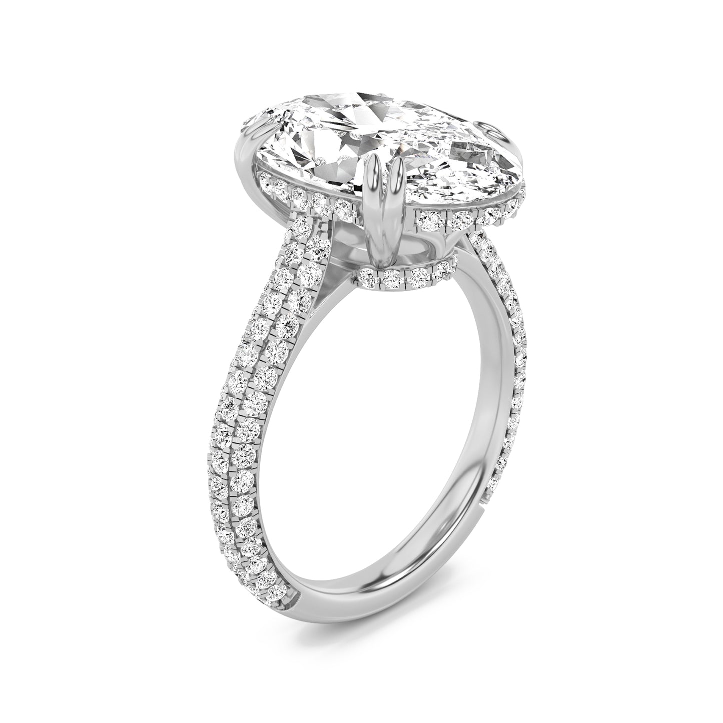 Oval Grandeur Pavé Ring
