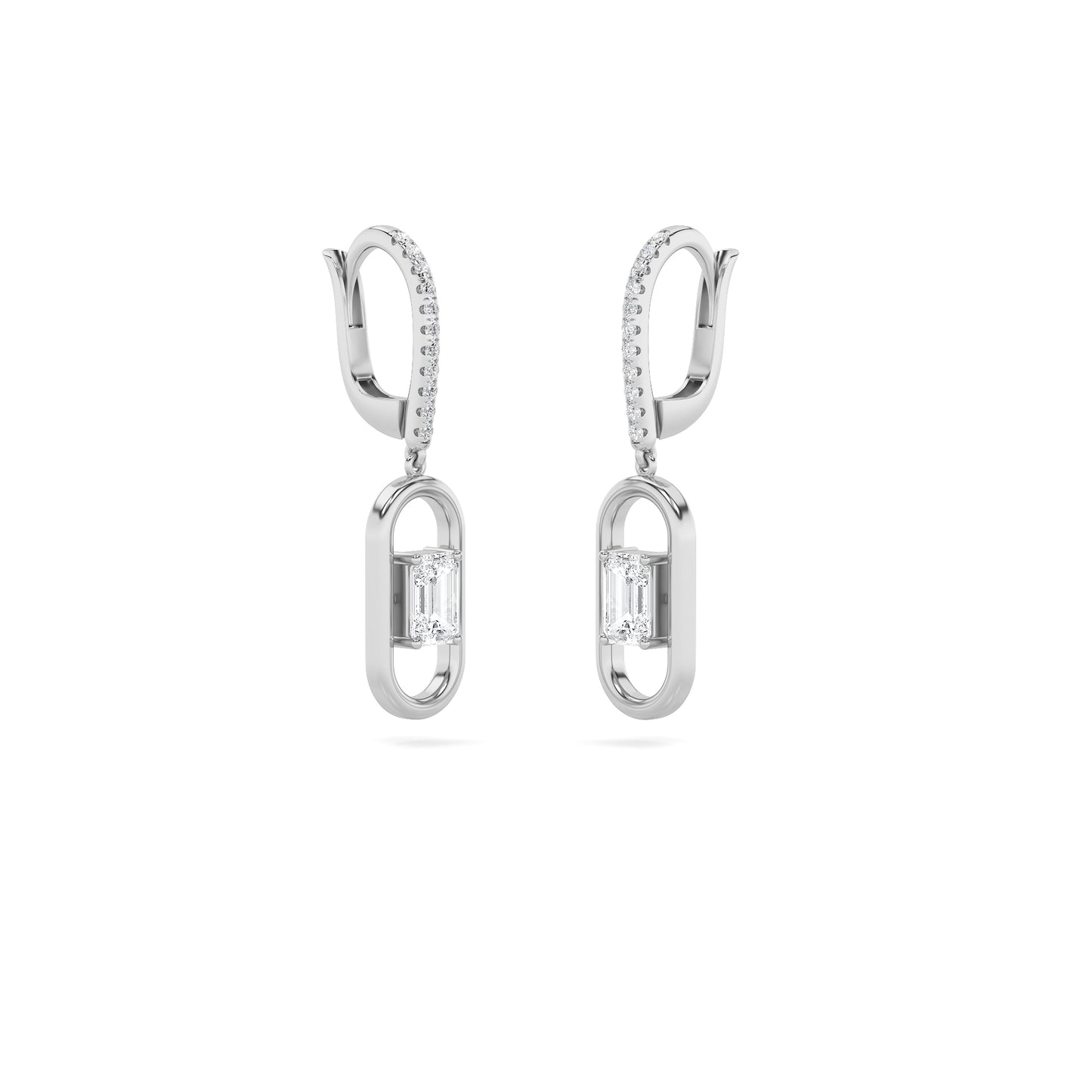 Gleam Emerald Diamond Hoop