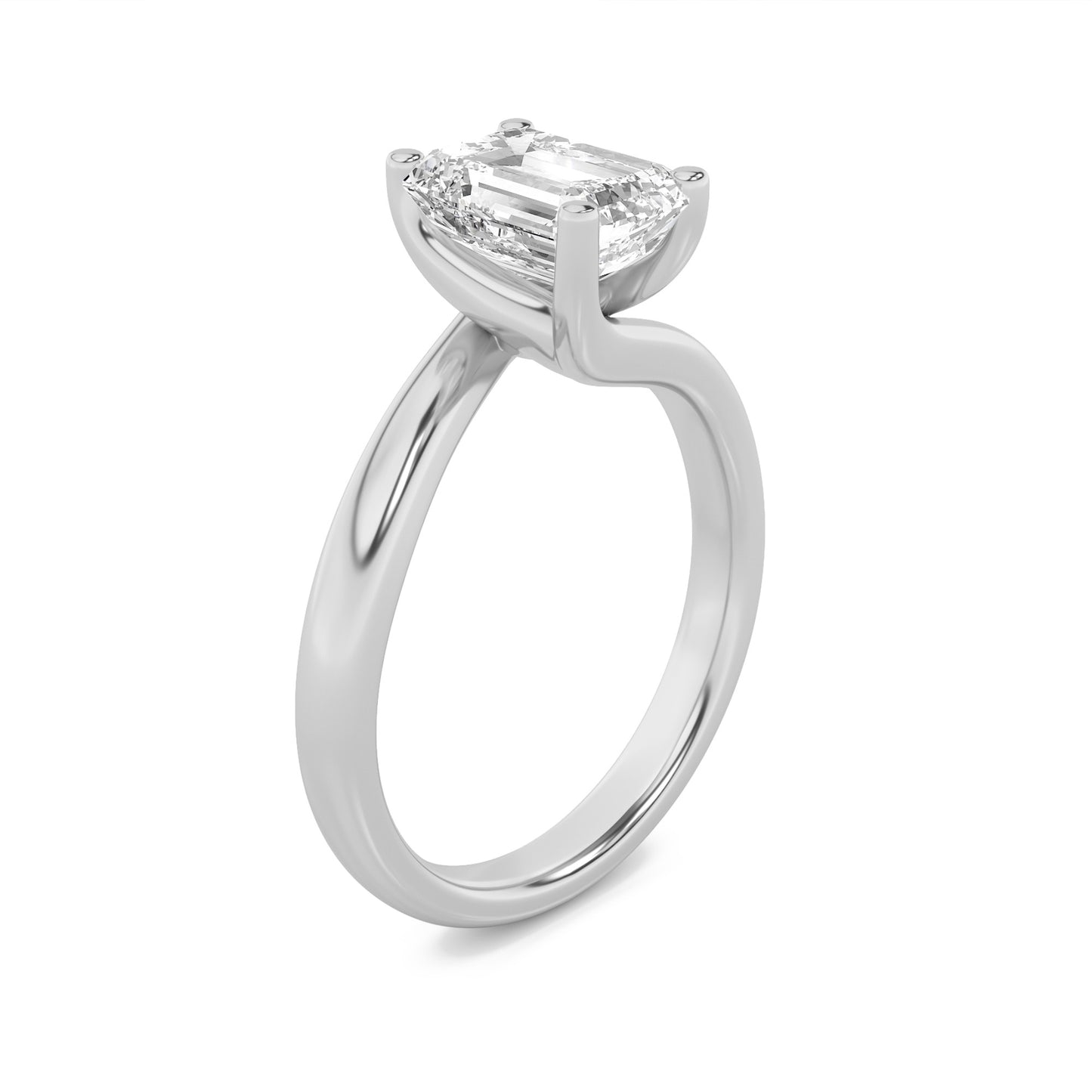 Emerald Harmony Twist Ring