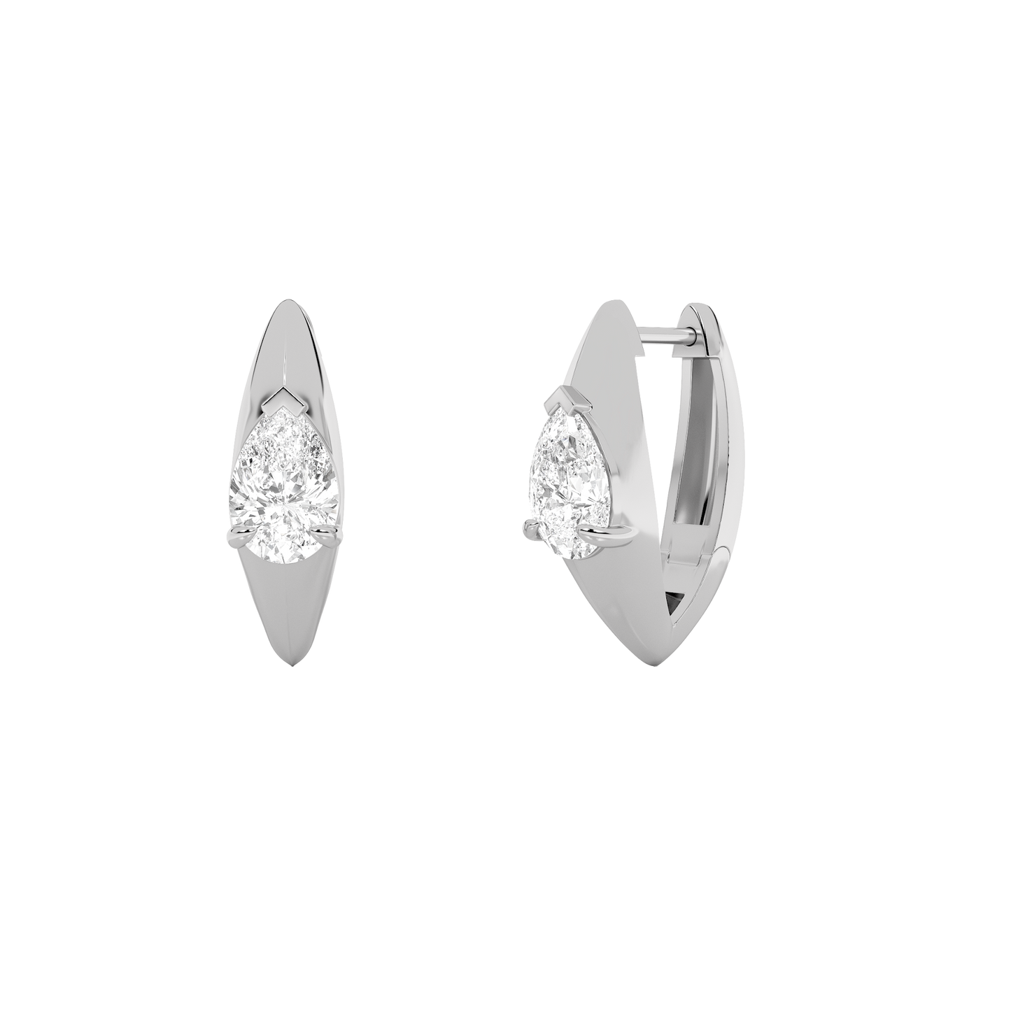 Pear Glow Hoop Earrings