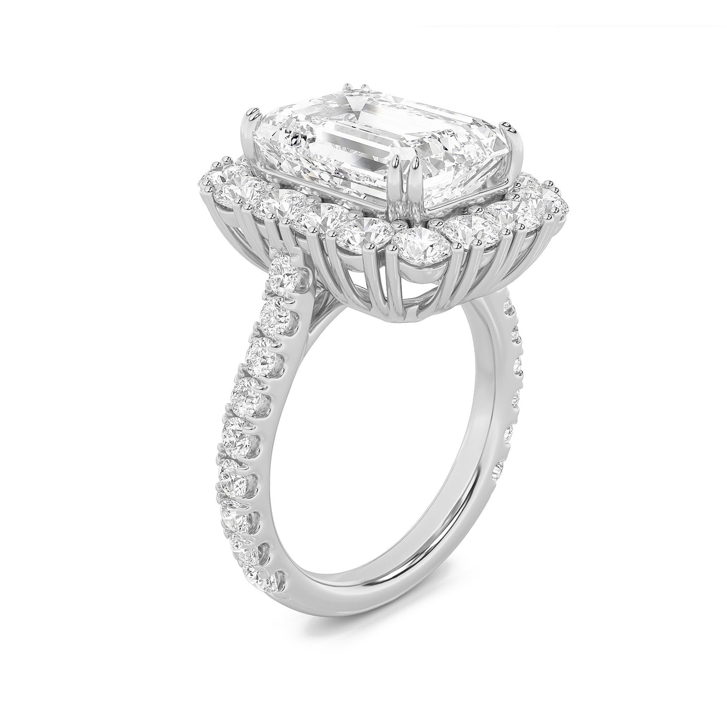 Elevated Cushion Halo Ring