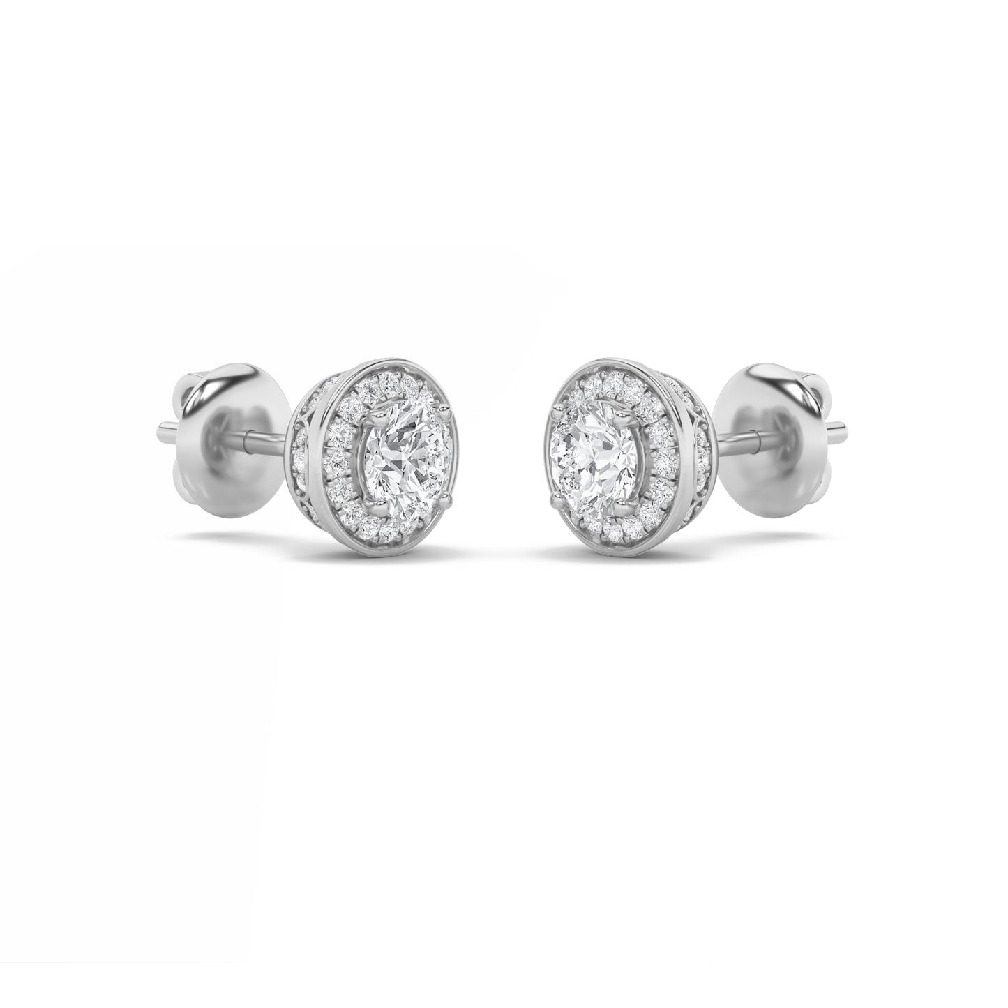 Eternal Round Halo Studs
