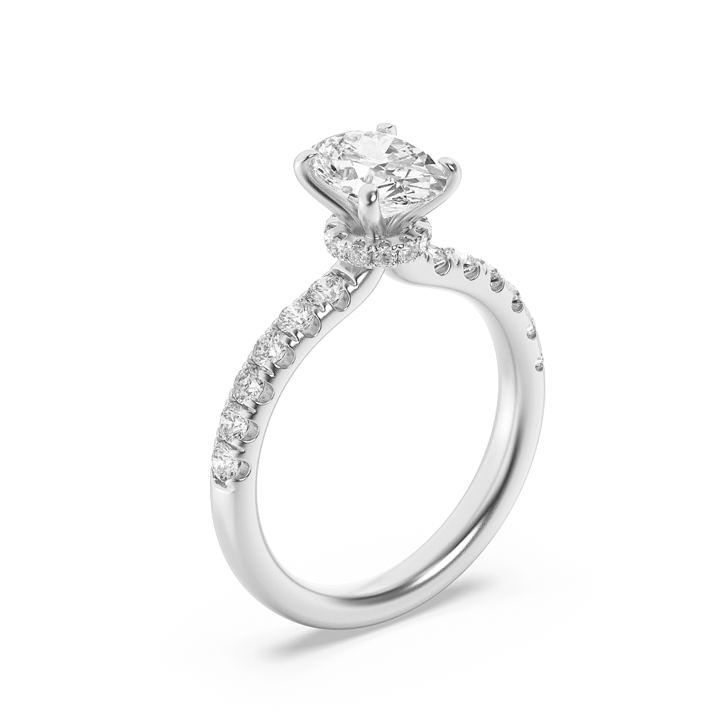 Lightstream Oval Solitaire Ring