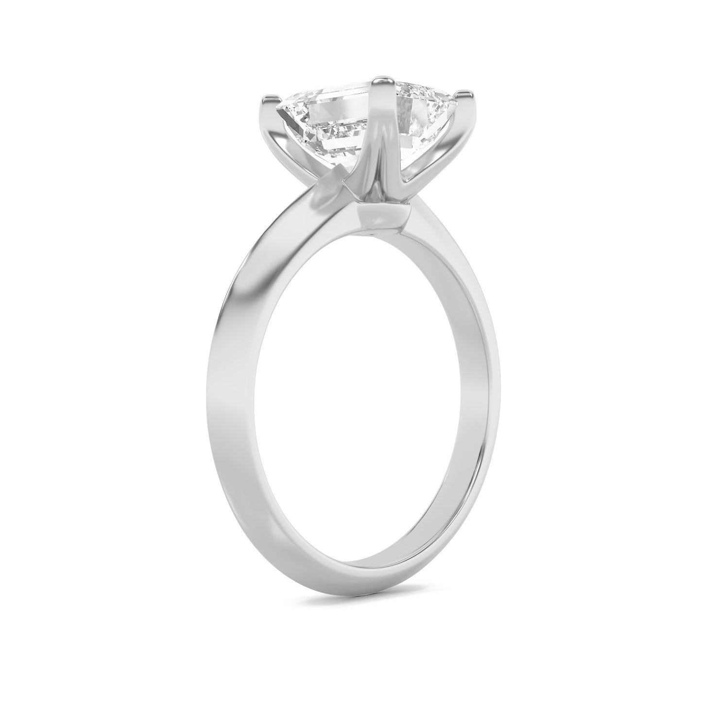 Sleek Emerald Solitaire Ring