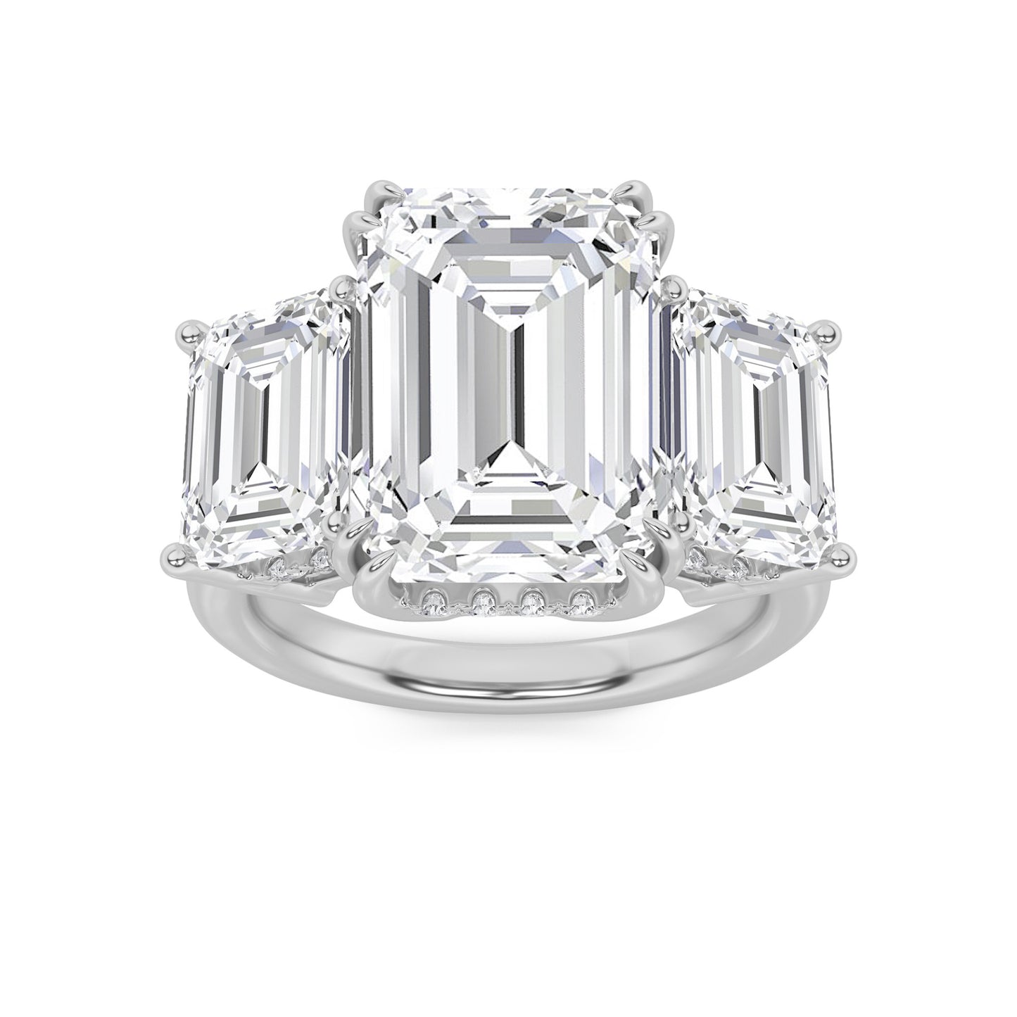 Grandeur Emerald Diamond Ring