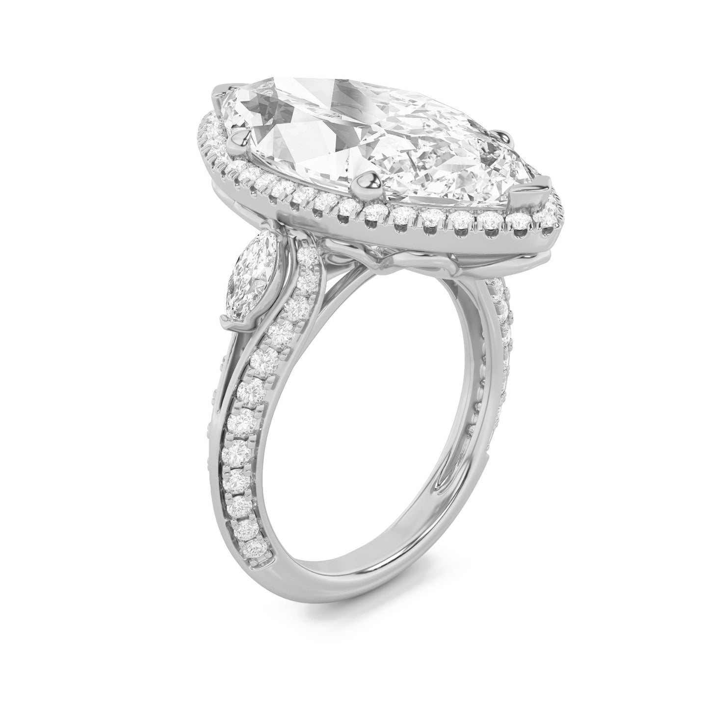 Marquise Halo Sparkle Ring