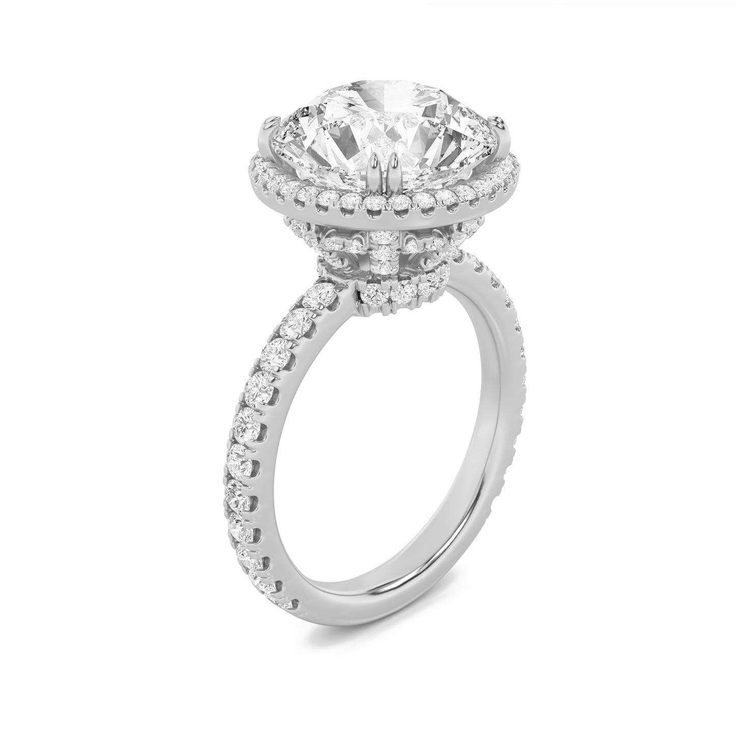 Lustre Round Halo Ring