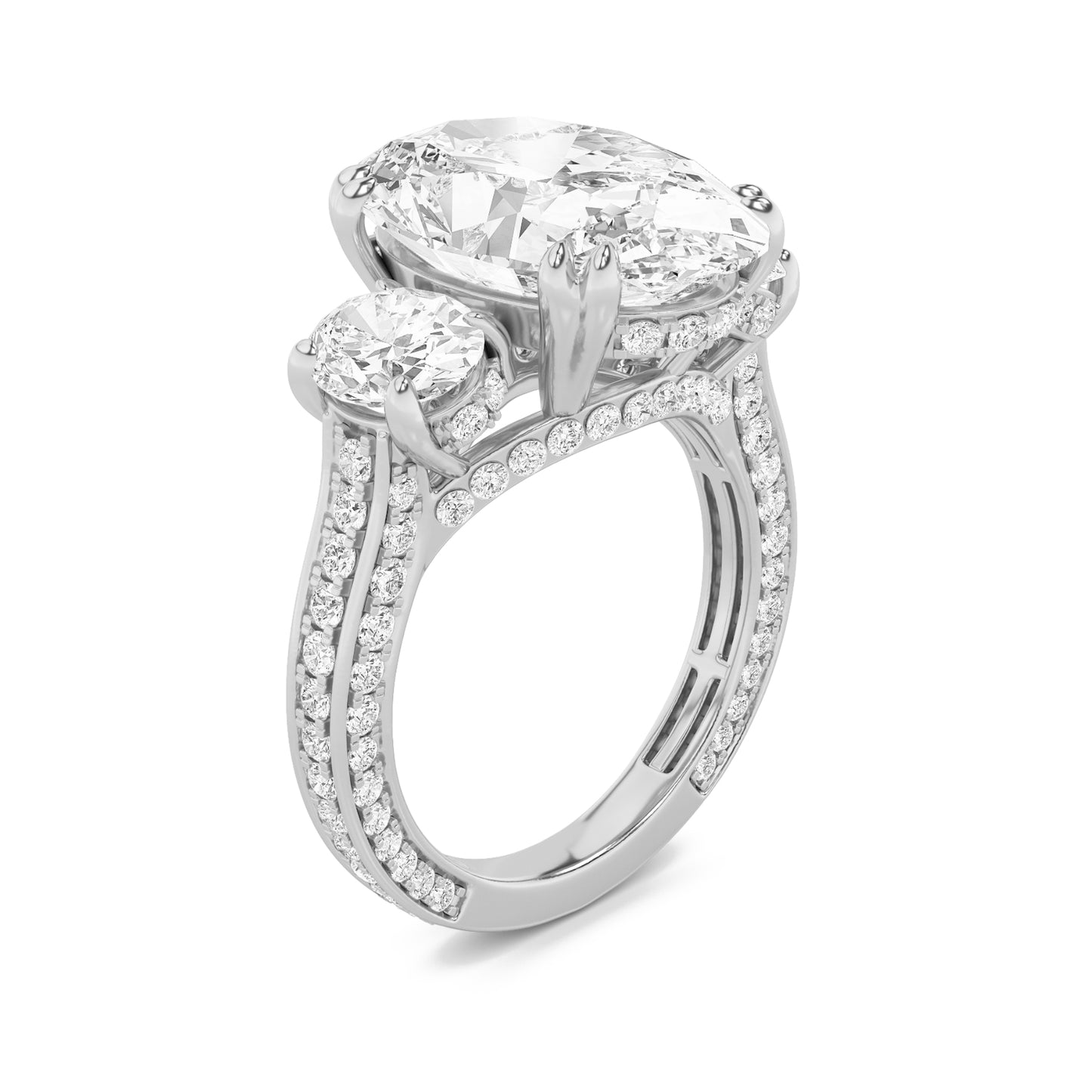 Oval Brilliance Pave Ring