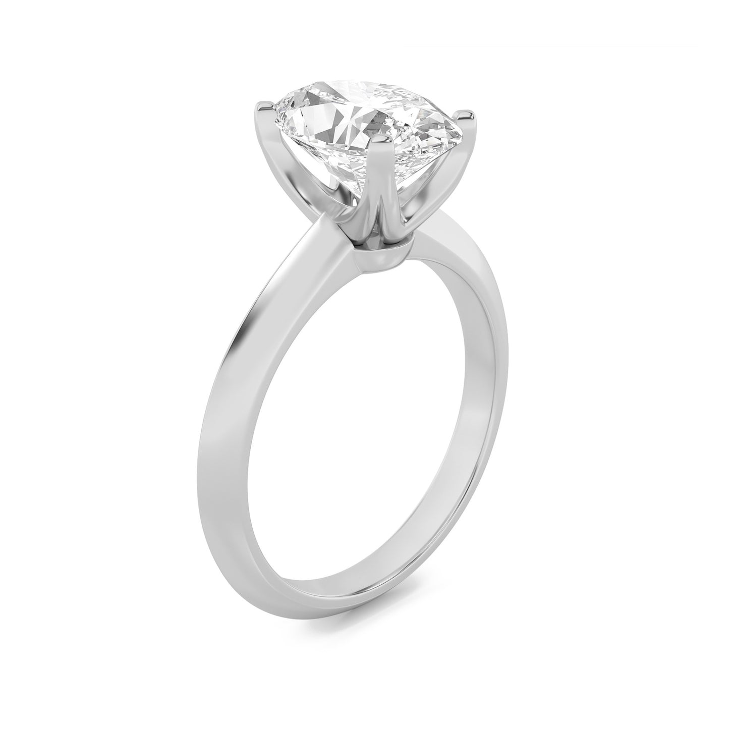 Oval Spark Solitaire Ring