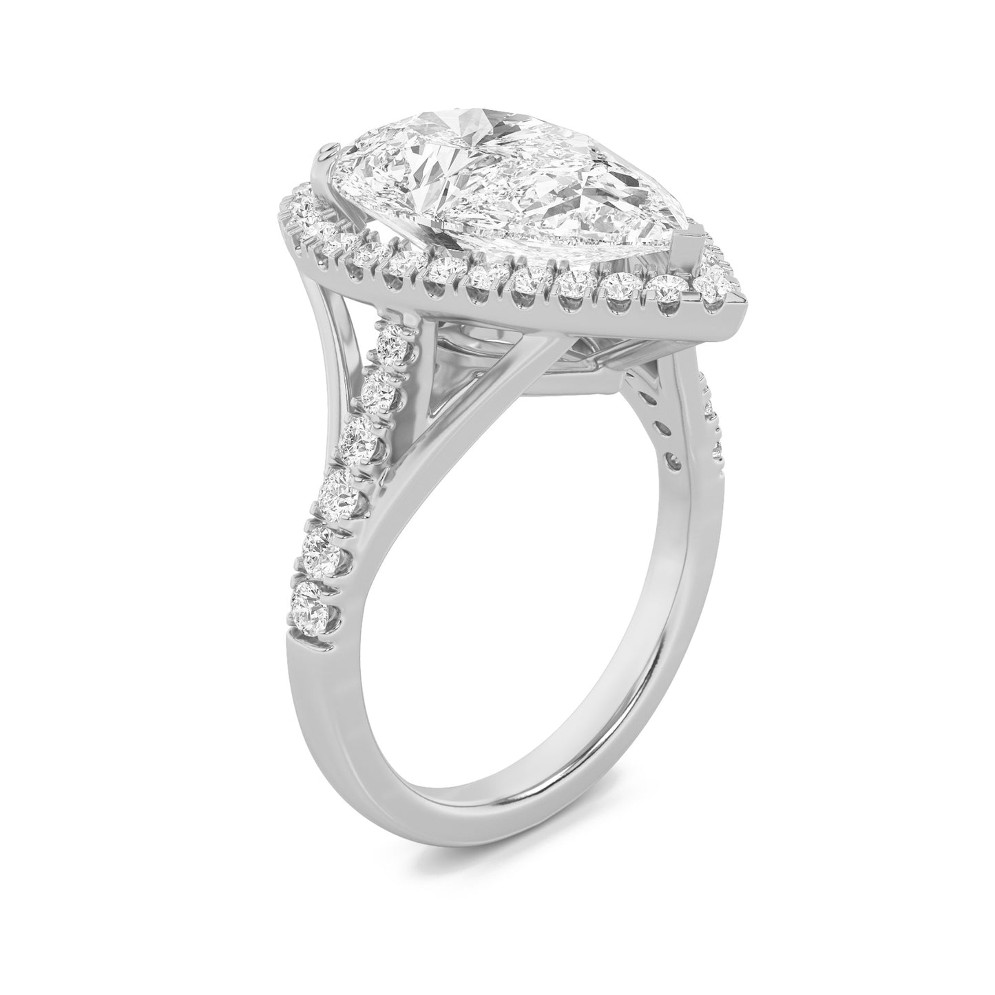 Splendor Pear Halo Ring