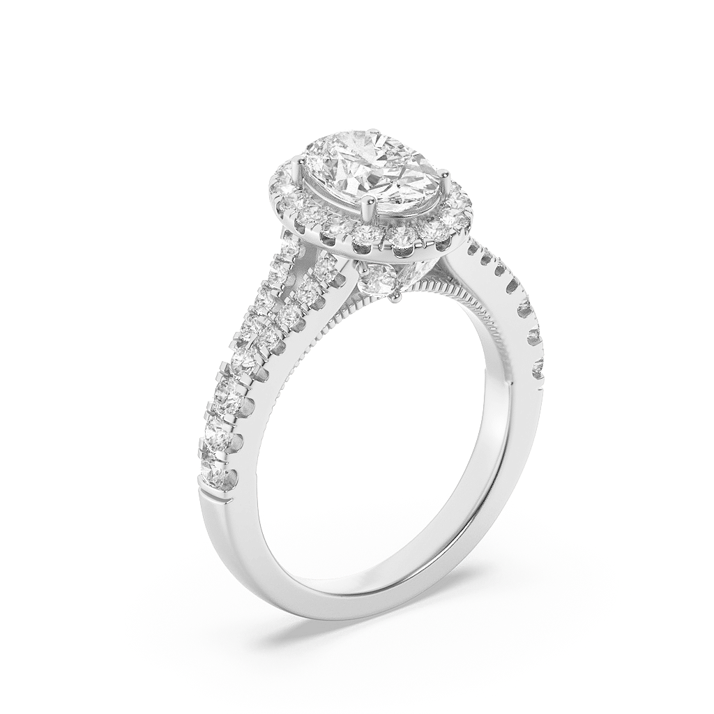 Petal Crown Halo Ring