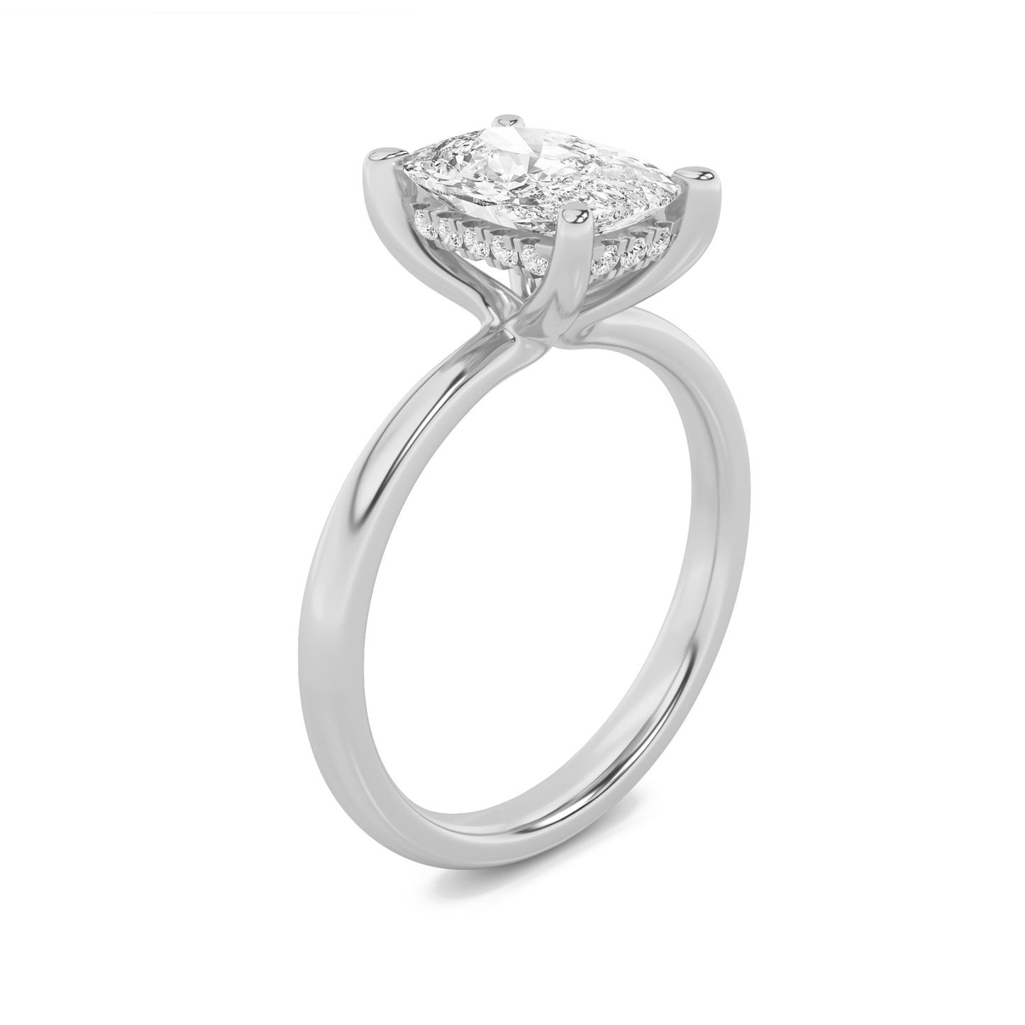 Modern Desire Cushion Solitaire Ring