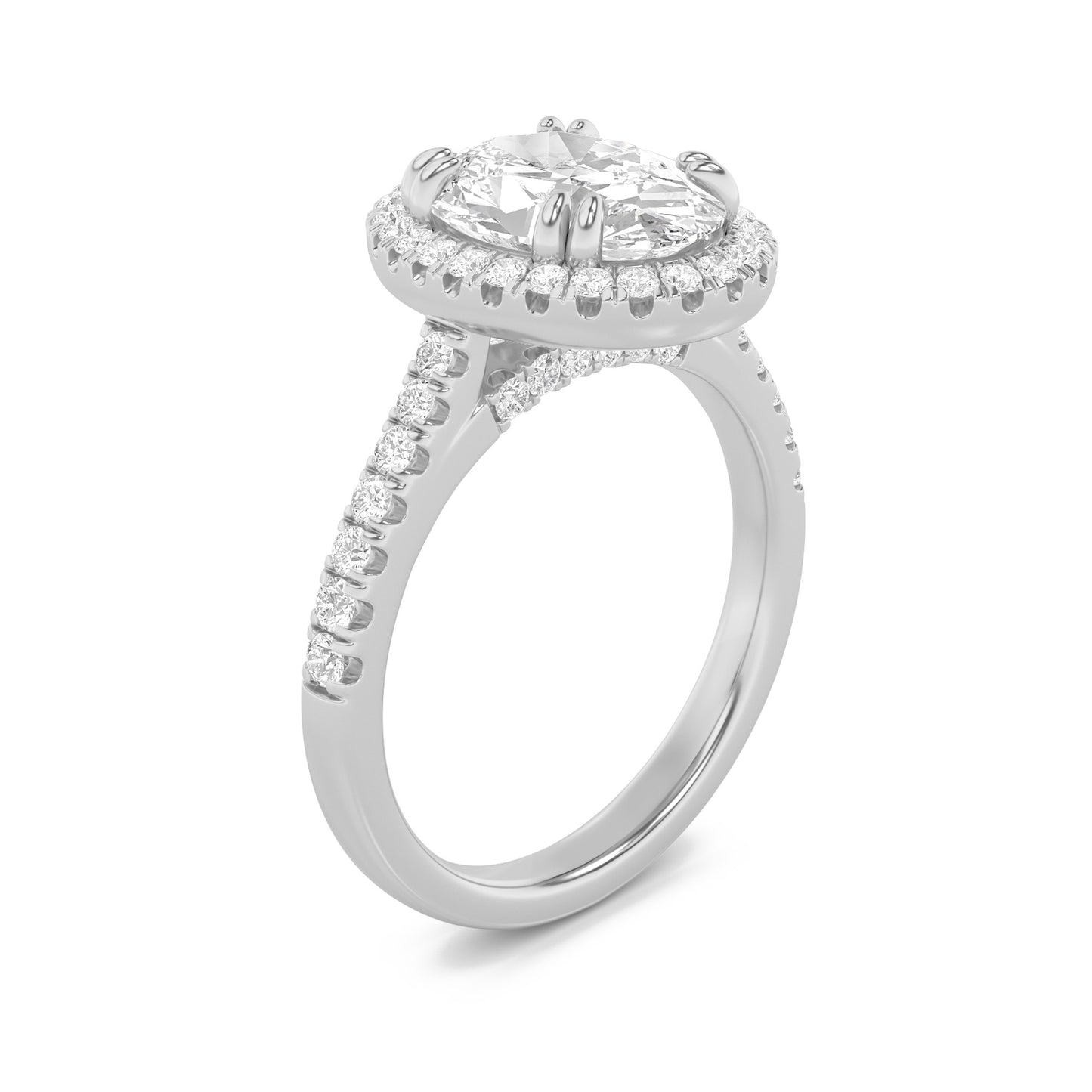 Oval Enchant Halo Ring