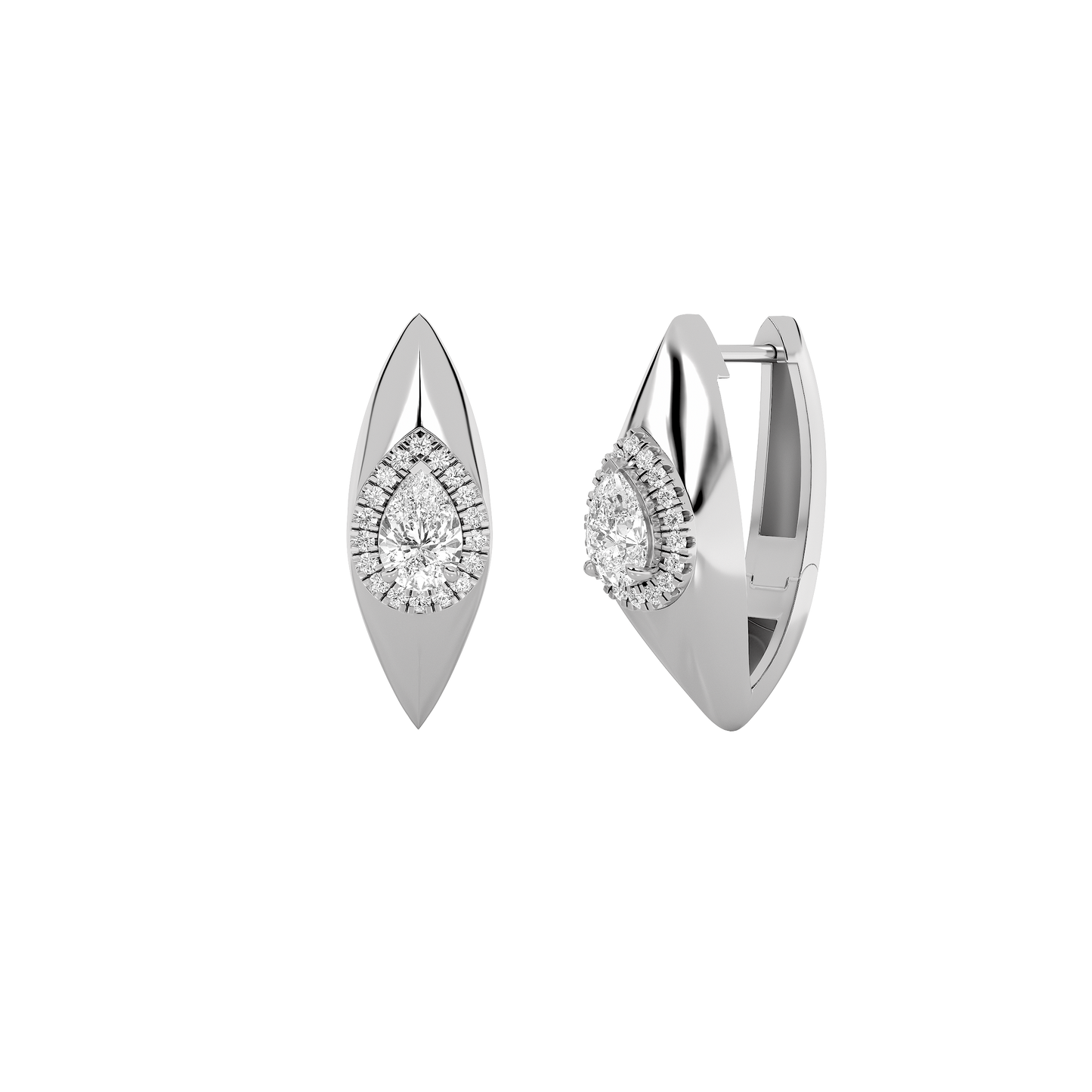 Ember Glow Teardrop Hoops