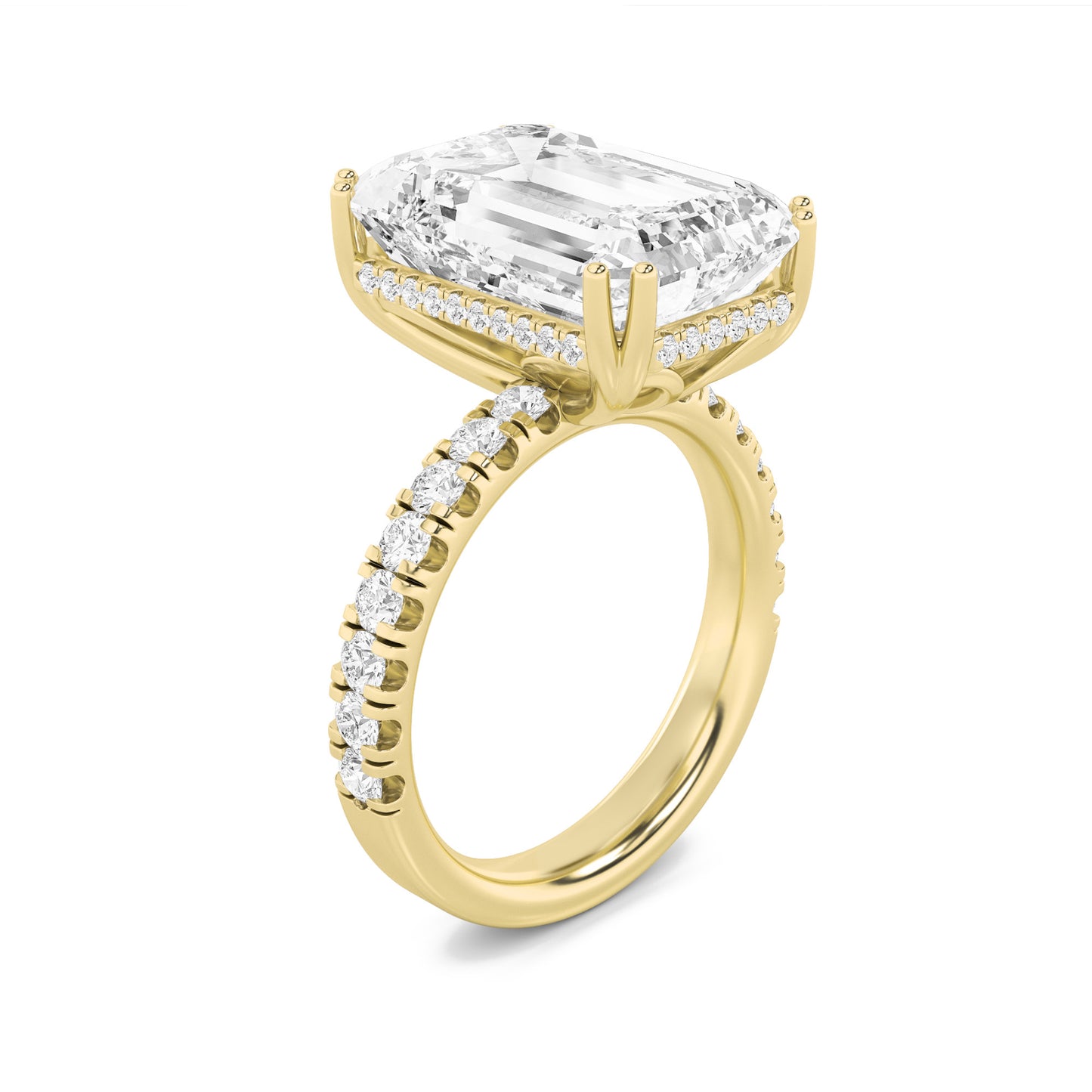 Emerald Radiance Halo Ring