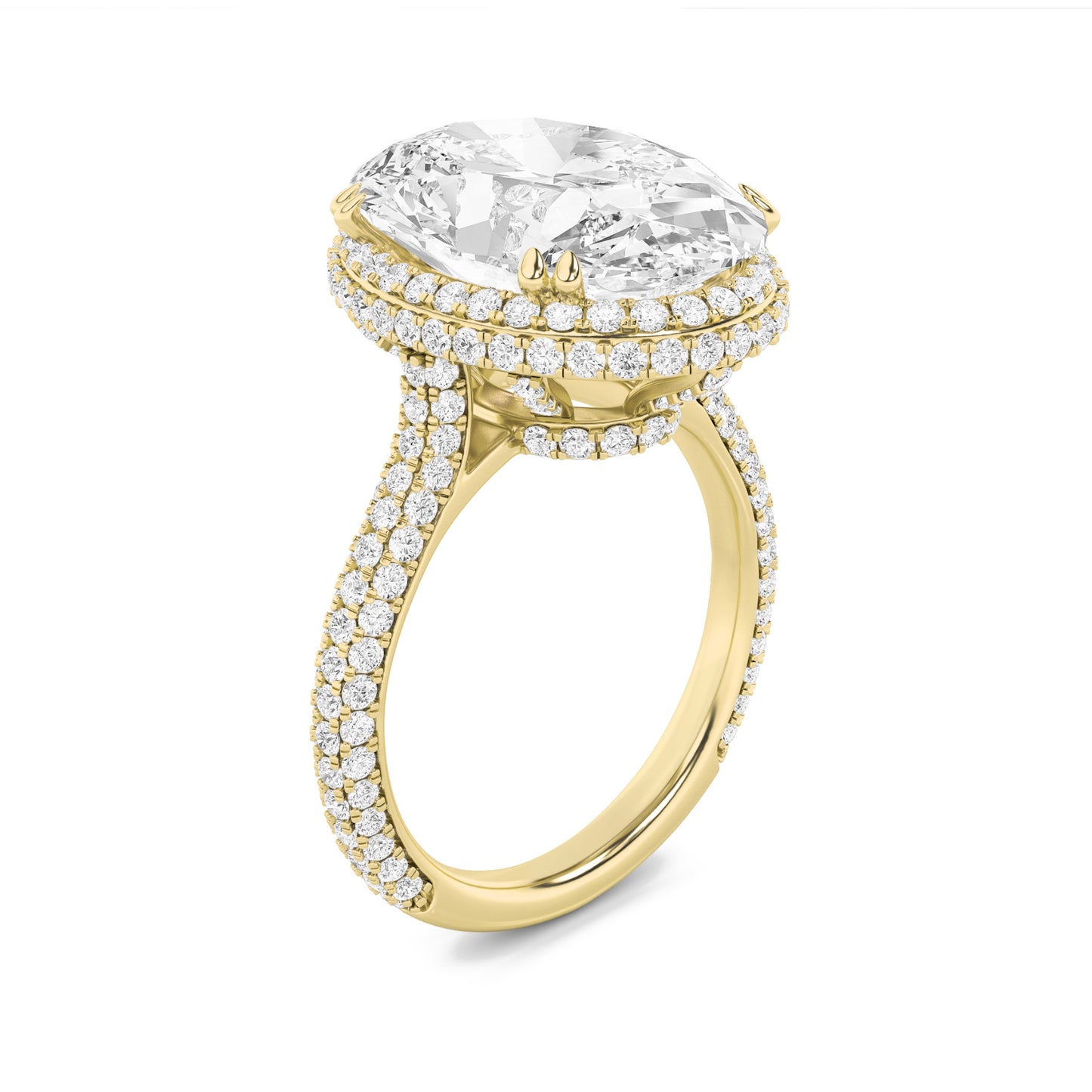 Celestial Oval Halo Ring