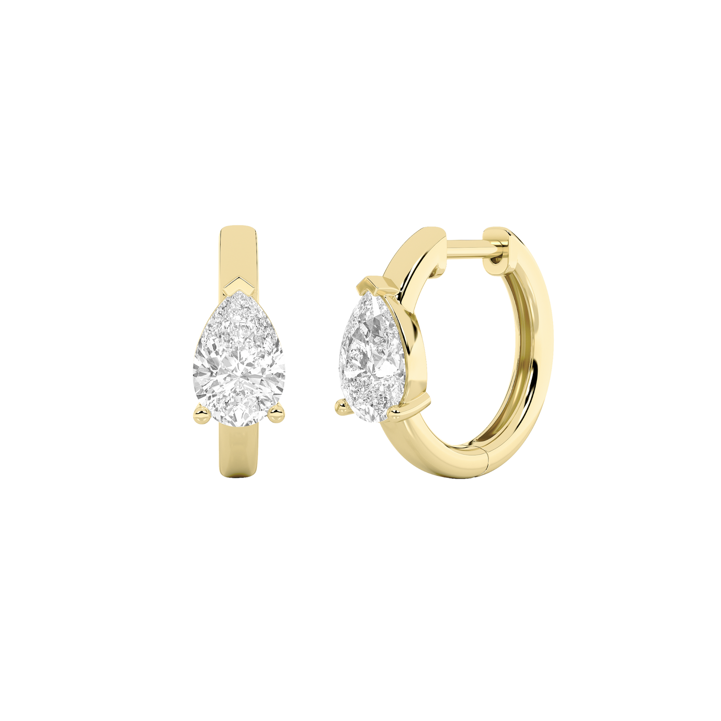 Pear Dawn Curve Hoops