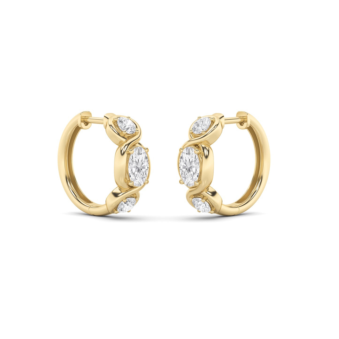 Sparkling Orbit Hoop Earrings