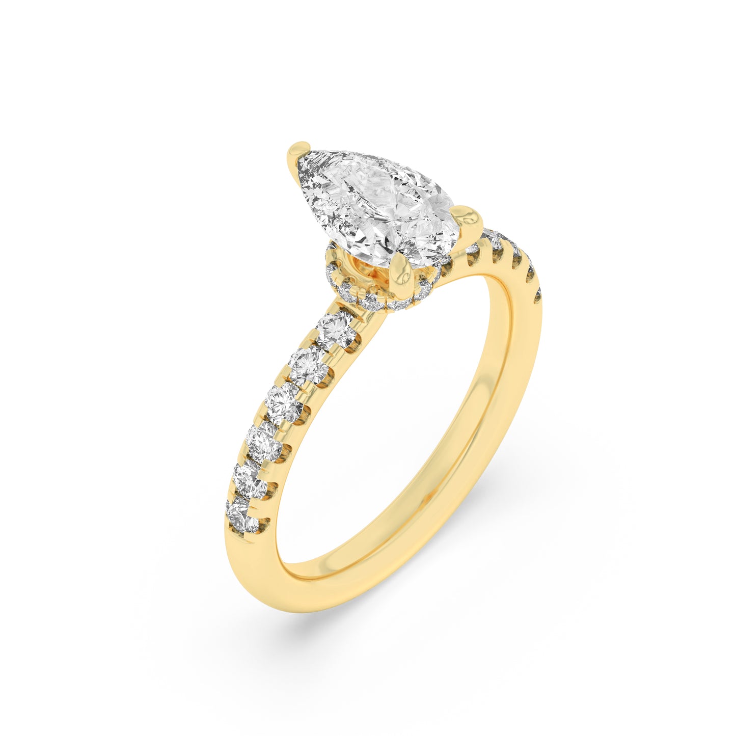 Lightstream Pear  Solitaire Ring