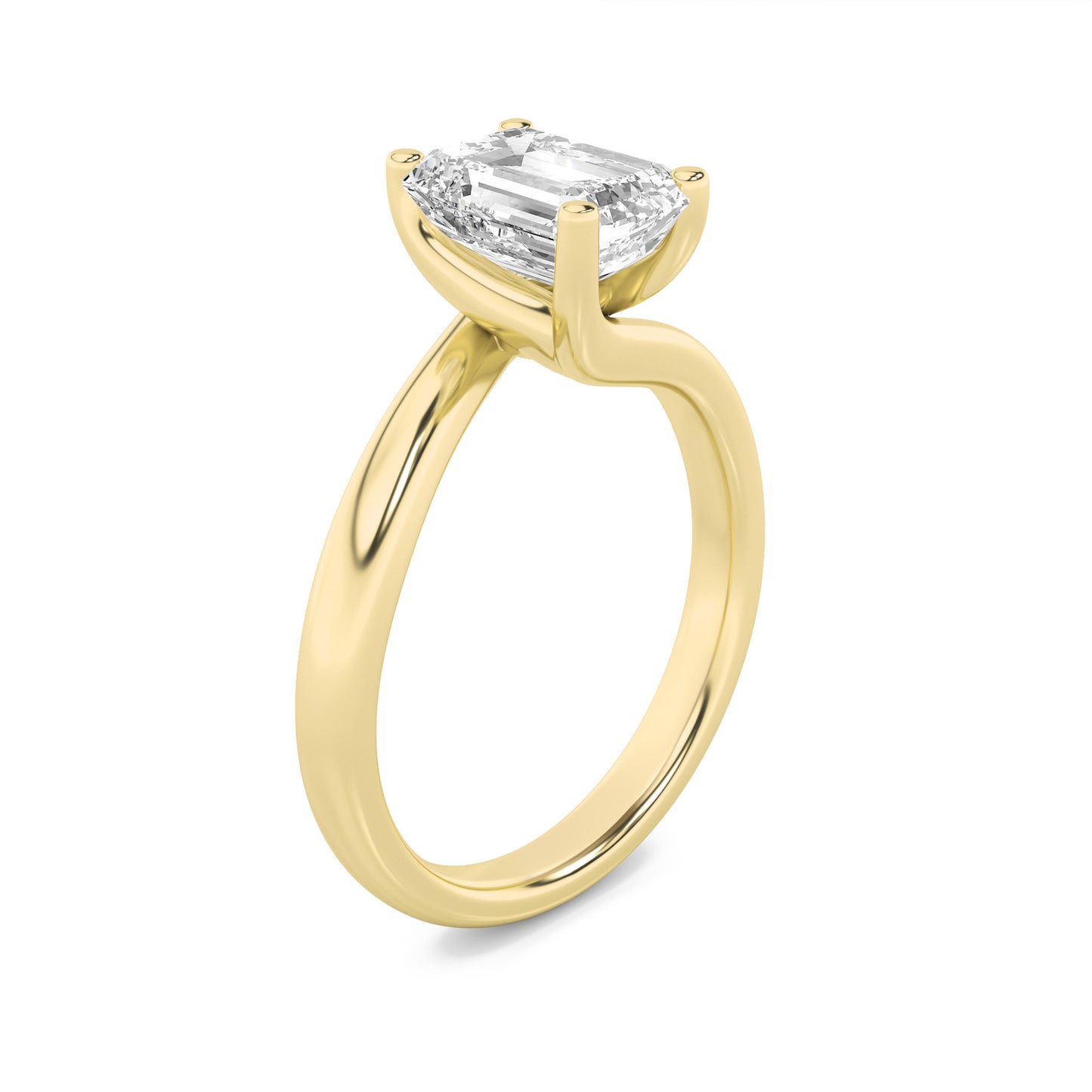 Emerald Harmony Twist Ring