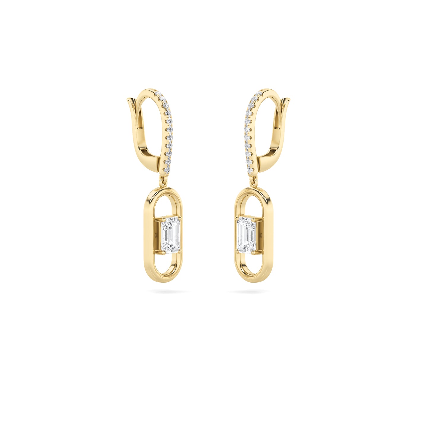 Gleam Emerald Diamond Hoop