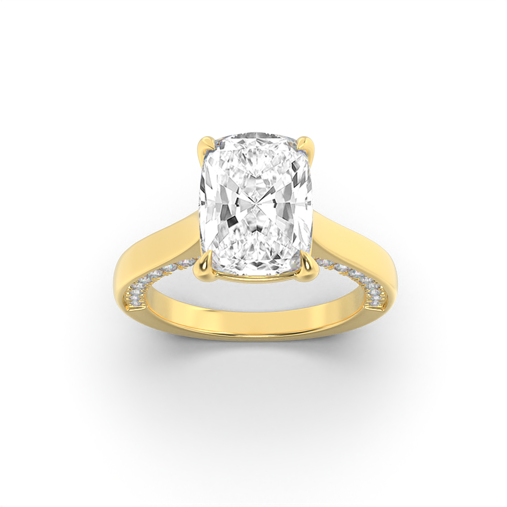 Cushion Vision Solitaire Ring