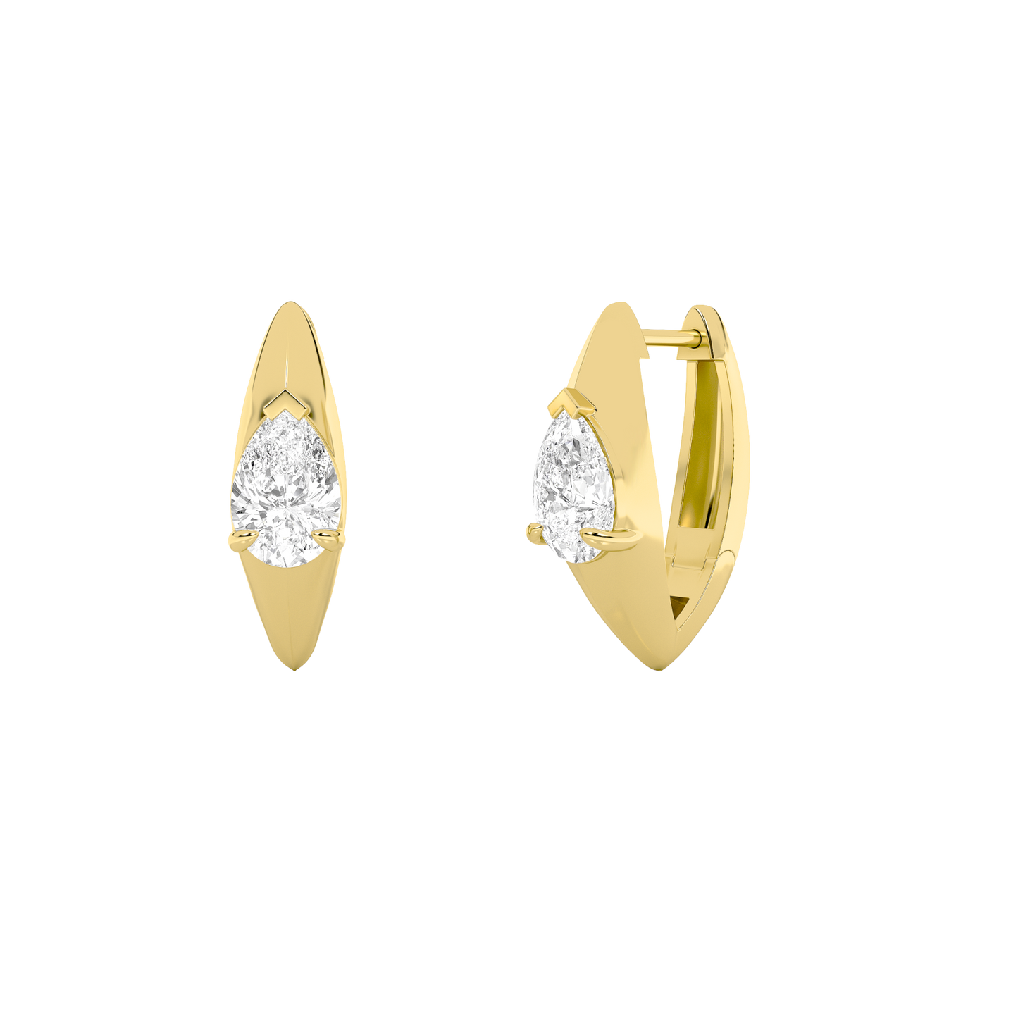 Pear Glow Hoop Earrings