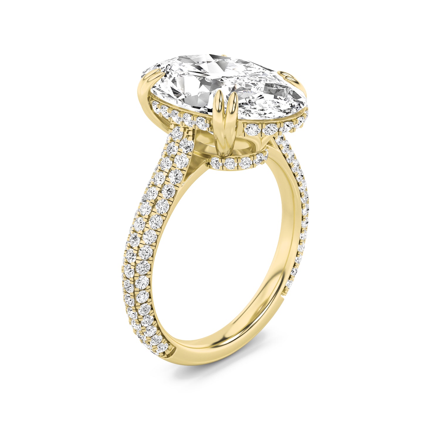 Oval Grandeur Pavé Ring