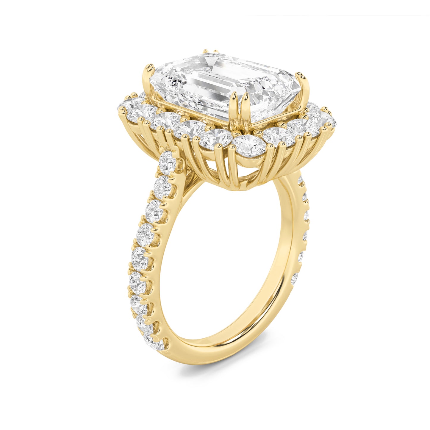 Elevated Cushion Halo Ring