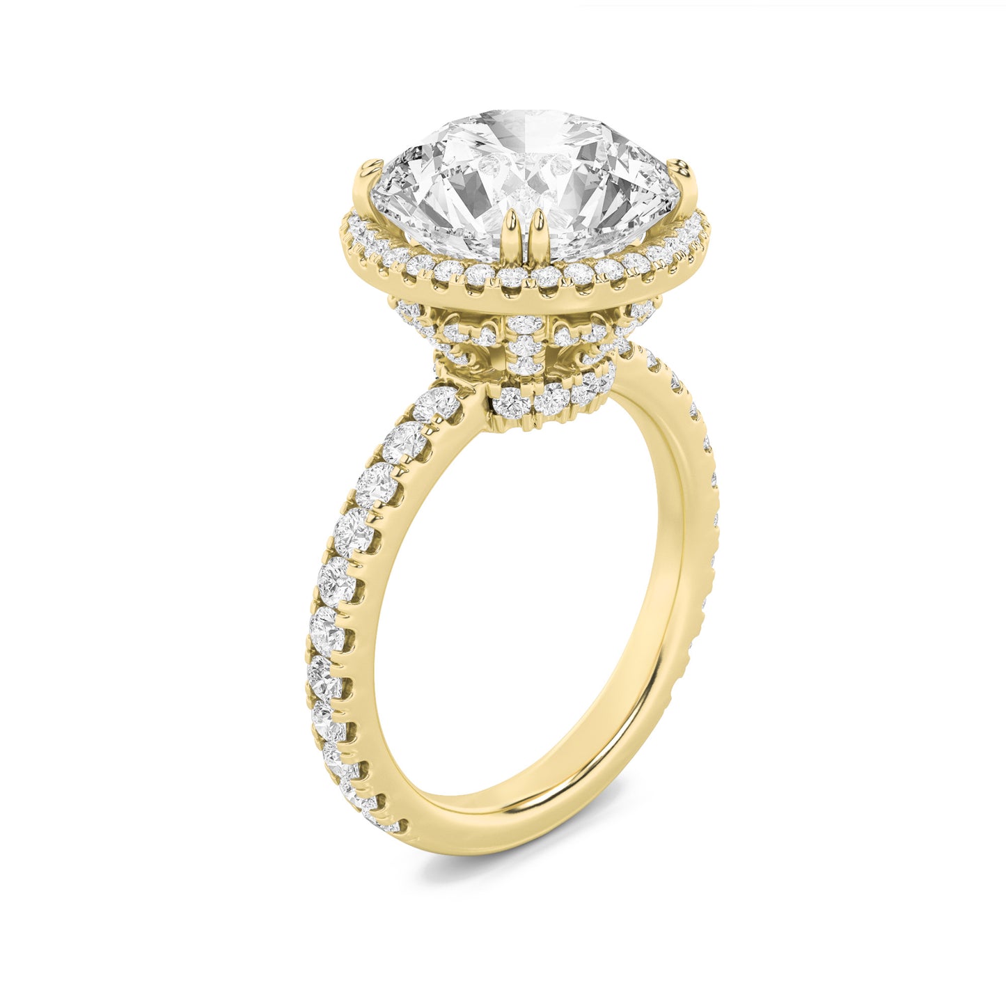 Lustre Round Halo Ring