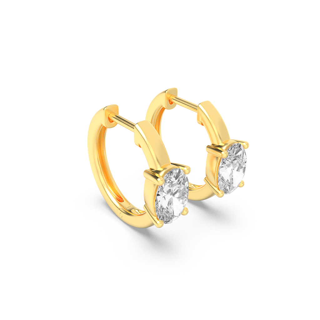 Oval Dawn Curve Hoops